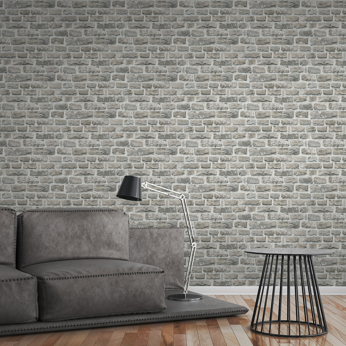 Papier peint Pierre Briquettes grège - Elements 2 d'A.S. Création | Réf. AS-361402