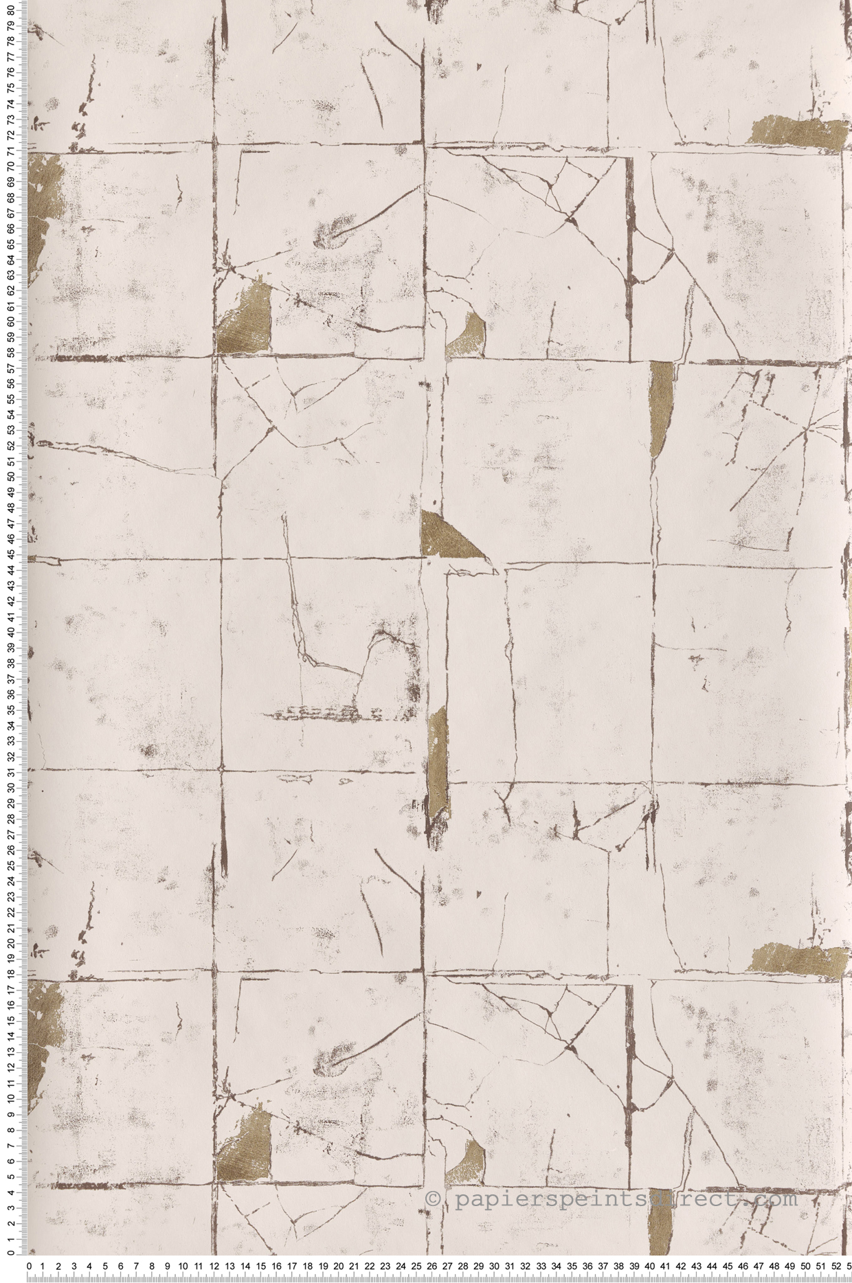 Papier peint Faïence Faenza Tile écru - Folium de Osborne & Little | Réf. OSB-W7332-01