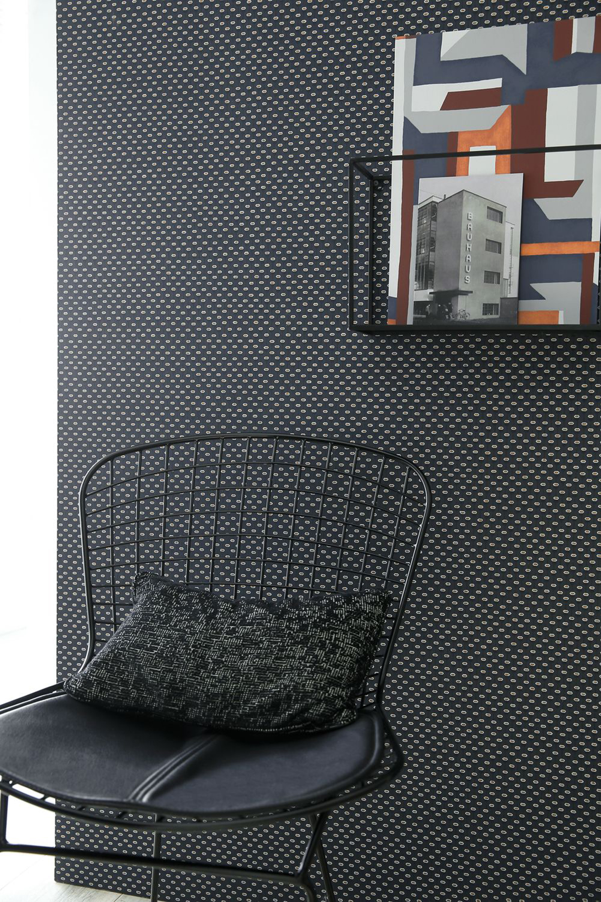 Papier peint motifs Chic Montjoie Marine - Misura de Casamance | Réf. CAS-74460714