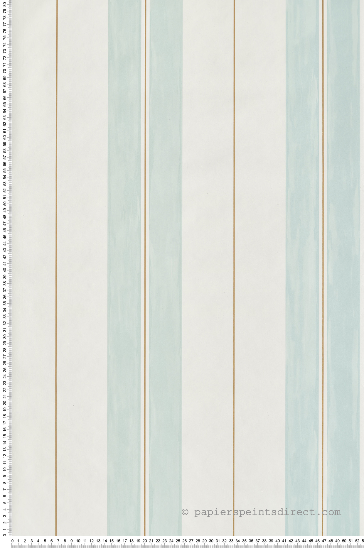 Papier peint Rayure Verticale Sunny vert d'eau doré - Happy Therapy de Casélio | Réf. HTH104090677