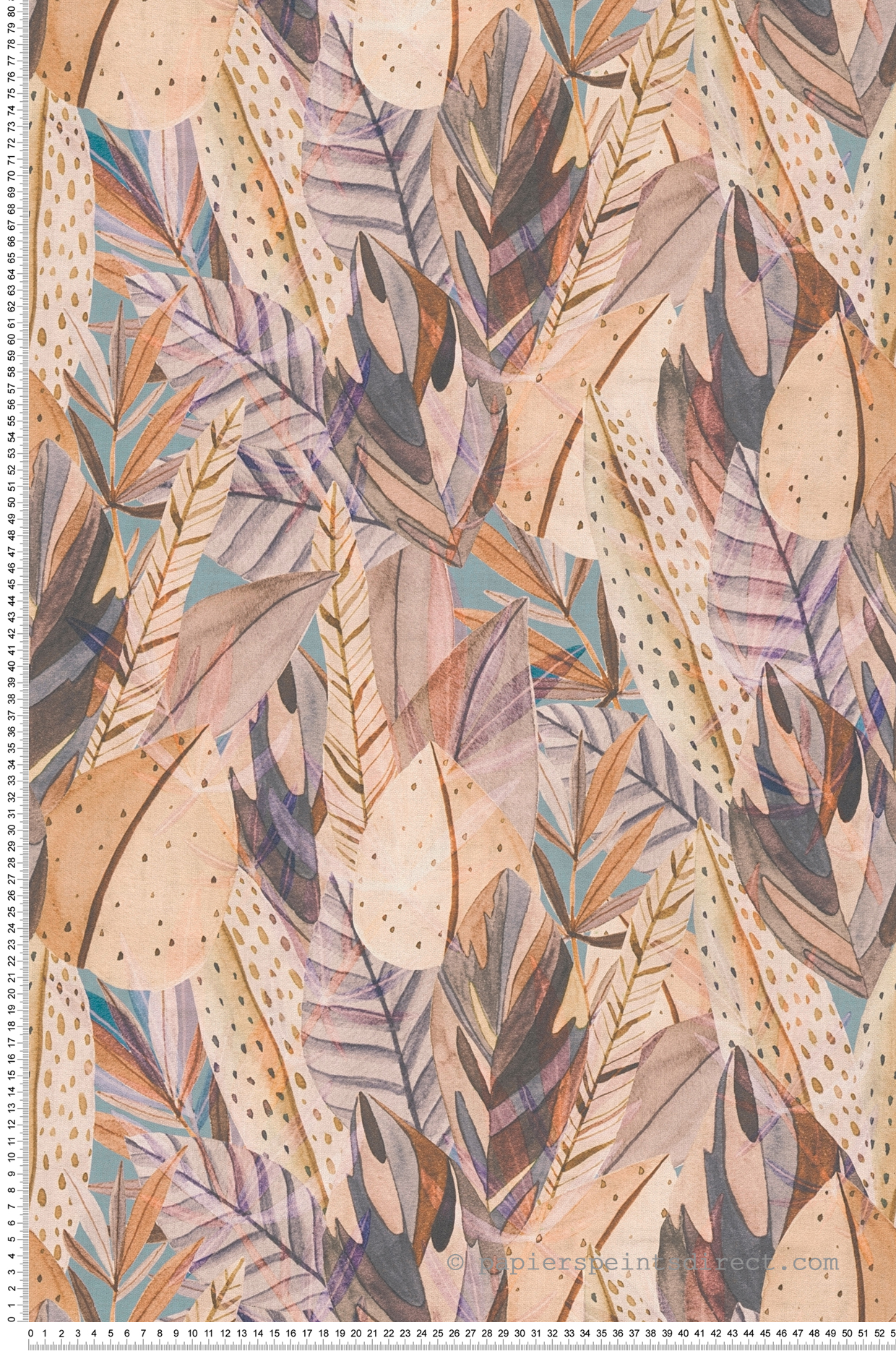 Papier peint Feuillage Ethnique beige parme - Anna D'Andrea d'A.S. Création | Réf. AS-782202