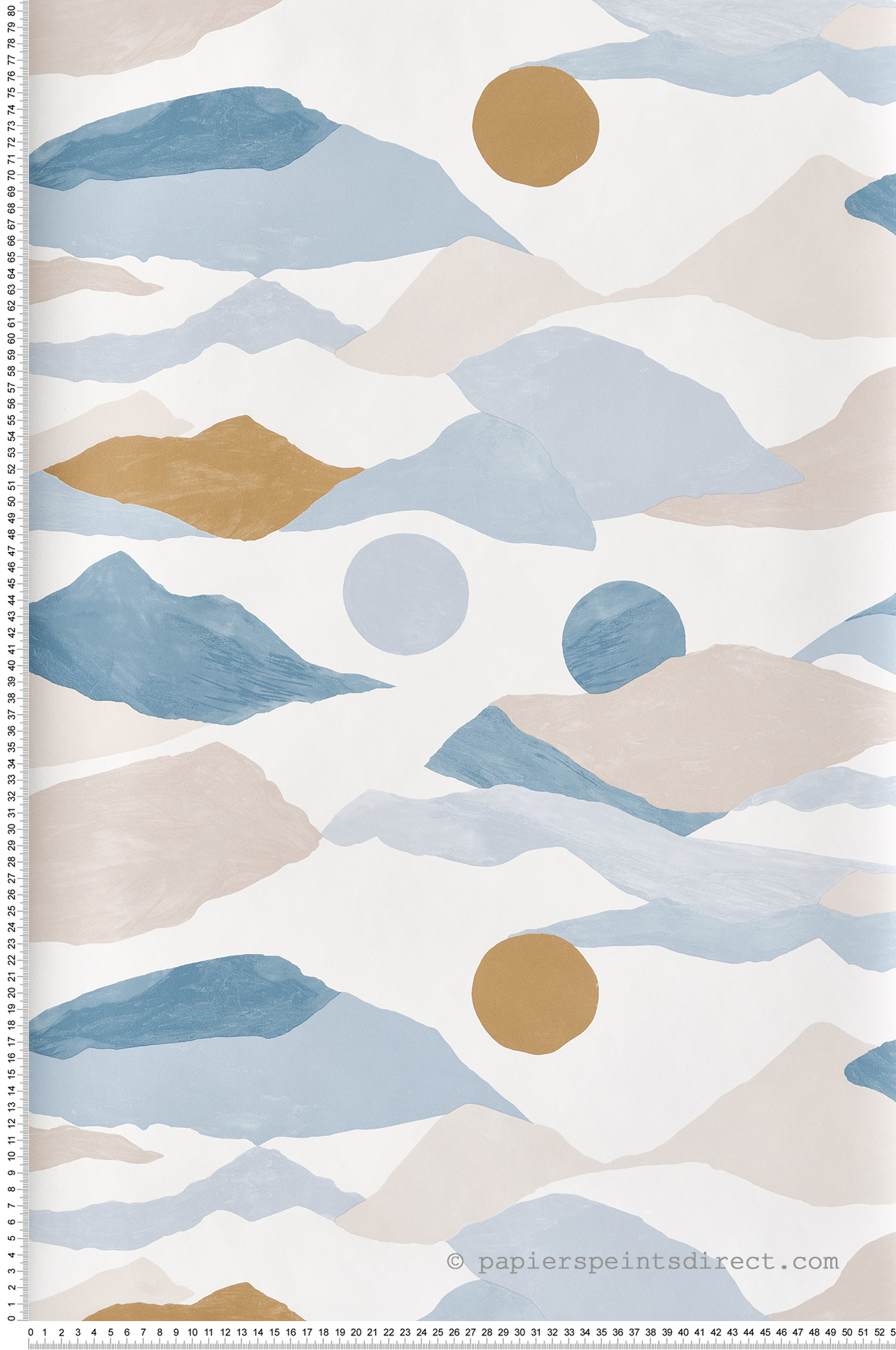 Papier peint Paysage Montagne bleu et doré - Imagination de Casélio | Réf. IMG102186025