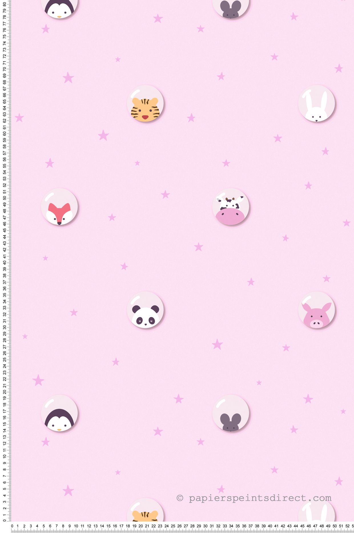 Papier peint enfant Bulles d'Animaux rose - Little Love d'A.S. Création | Réf. SP15690