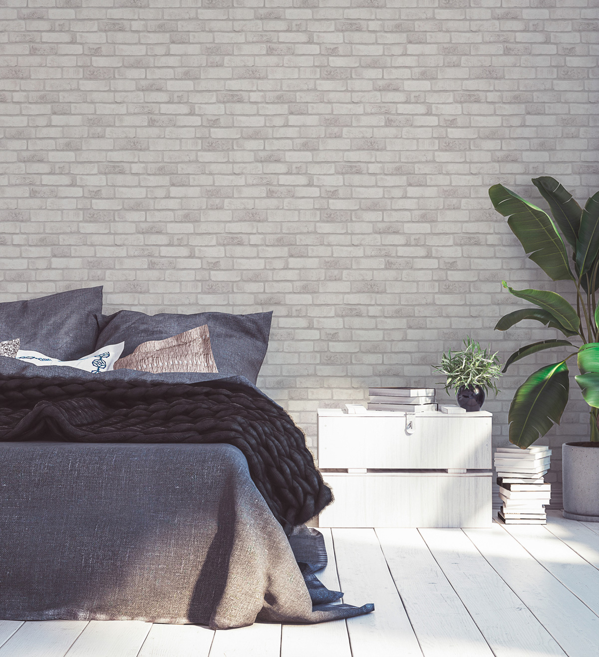 Papier peint Brique London gris clair - Elements 2 d'A.S. Création | Réf. AS-388123