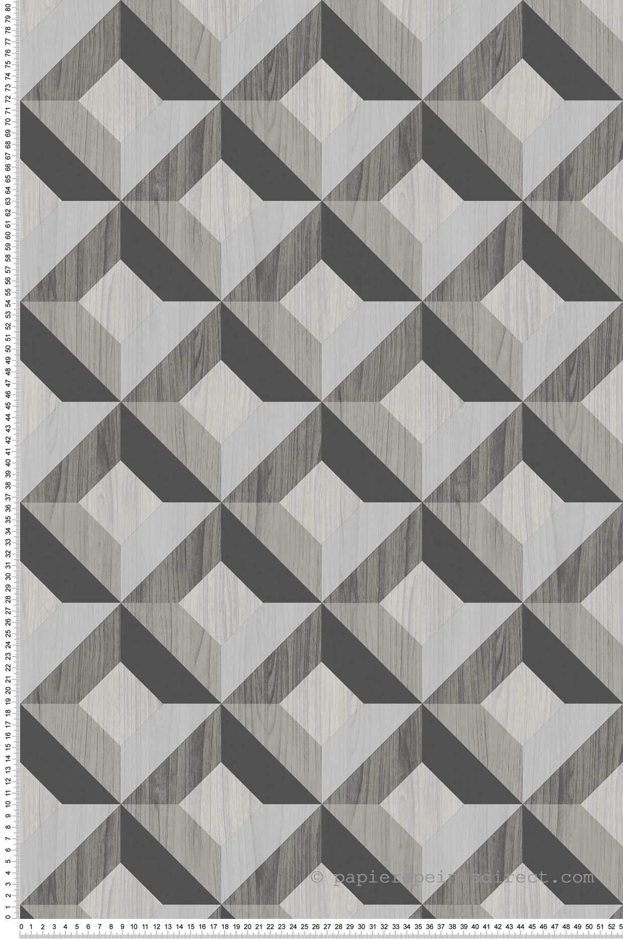 Papier peint 3D Bois gris noir - Style Cuisine 3 de Lutèce | Réf. LTC-CK36617