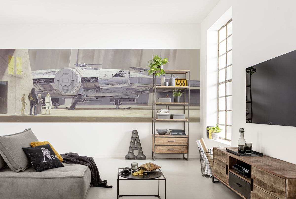 Papier peint Star Wars Classic RMQ Millenium Falcon - Papier peint Panoramique Komar