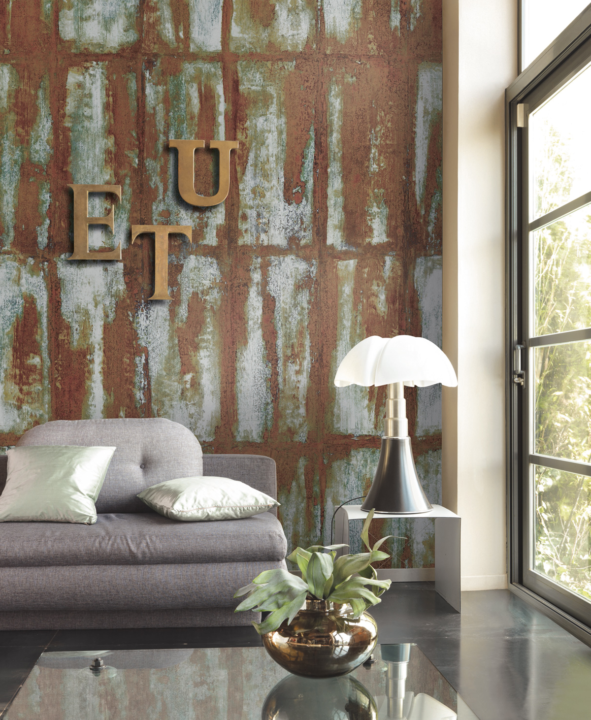 Papier peint Industriel Panoramique Oxydation métallisé - Beauty Full Image de Casadéco | Réf. BFIM84992423