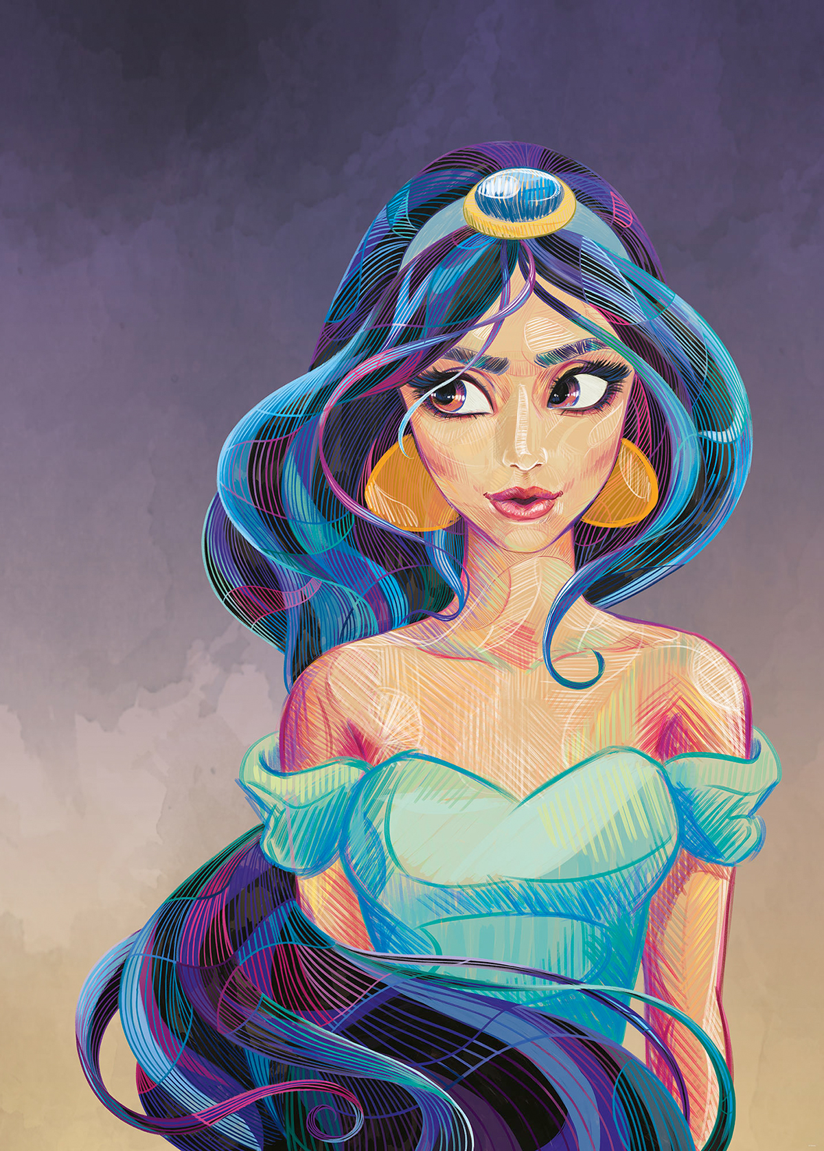 Papier peint panoramique Jasmine Graphique - Papier Peint Komar Into Adventure