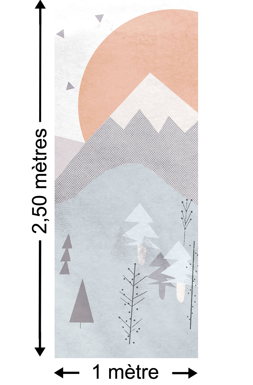 Papier peint montagne Wild and Free Panel - Papier peint lé unique Komar