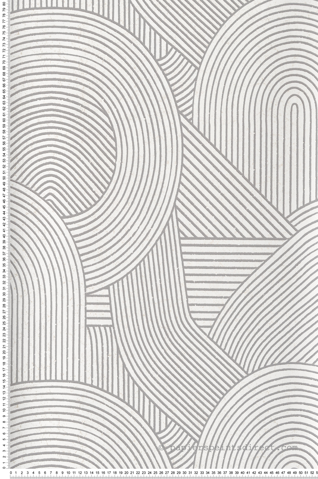 Papier peint Jardin des Pierres blanc gris - Kyoto de Casadéco | Réf. KYTO88759577