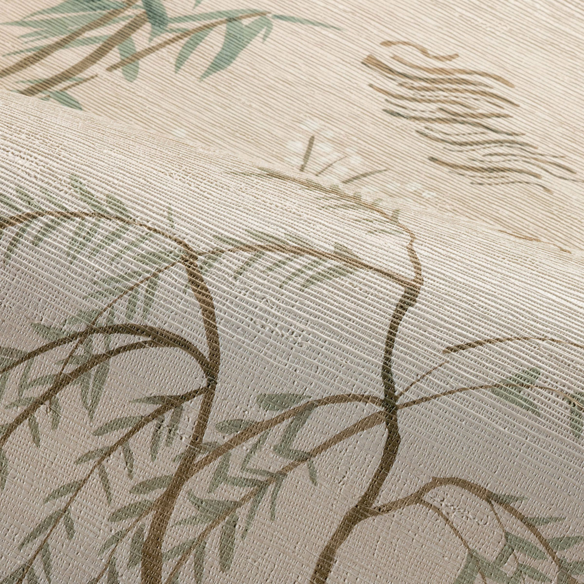 Papier peint Nature Japonisante Légendes ivoire - Légendes de Casamance | Réf. CAS-70000100