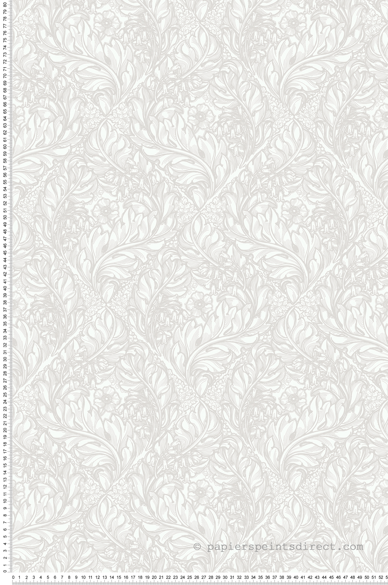Papier peint Losange Fleuri gris - The Wall Llewelyn-Bowen de Lutèce | Réf. LTC-LB25106