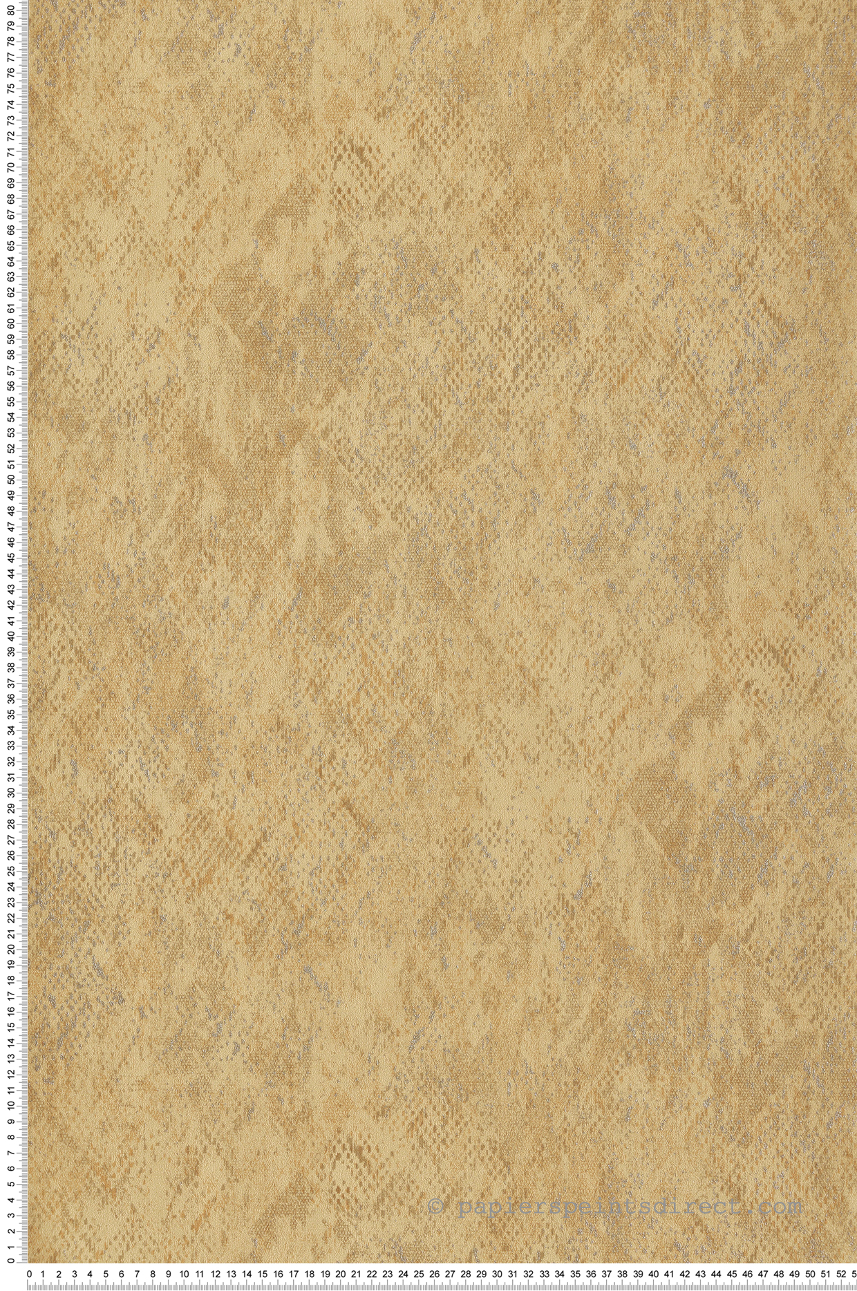 Papier Peint Faux Uni Python jaune ocre - Nomade d'Ugépa | Réf. UGP-M33402