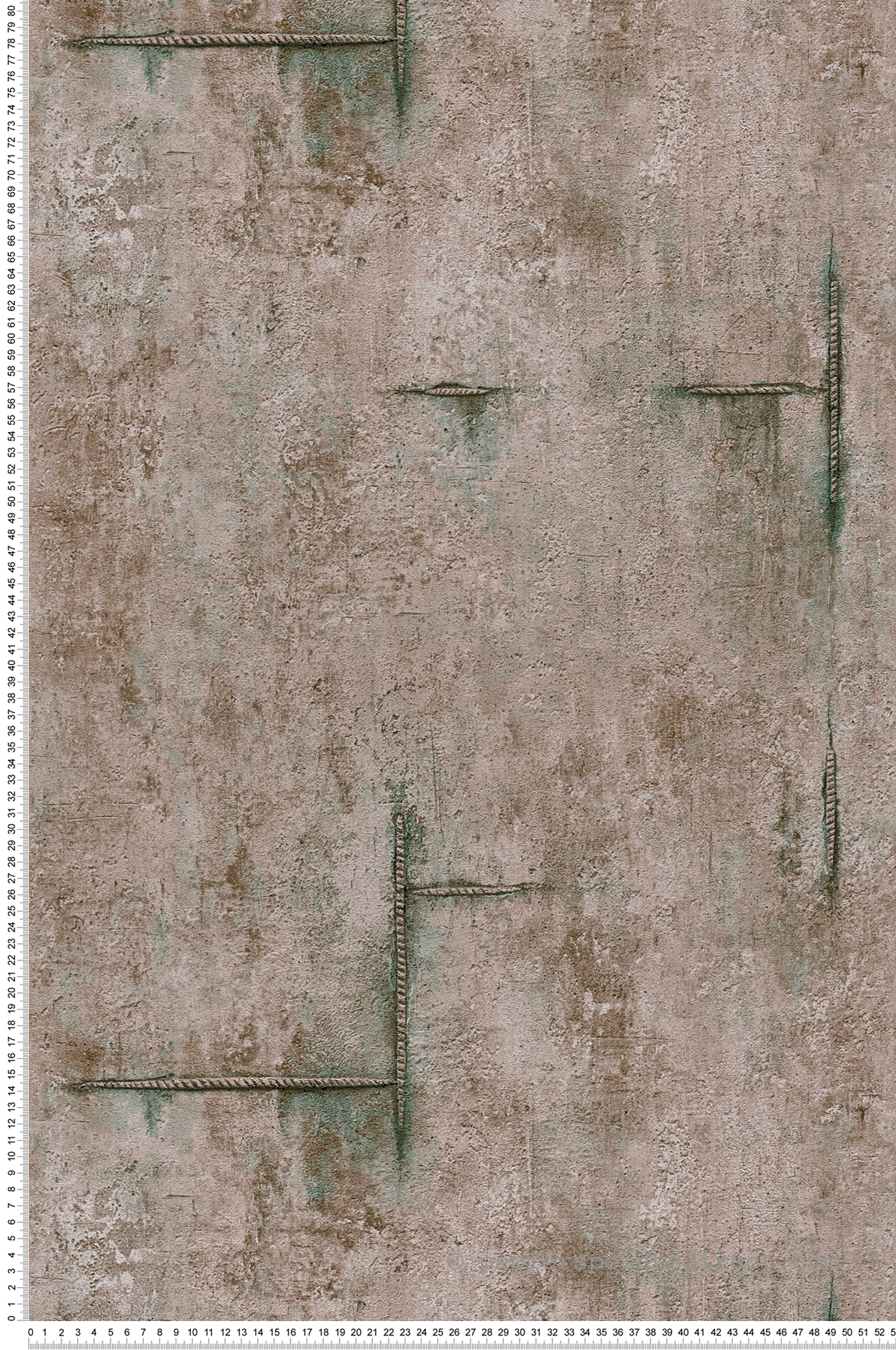 Papier peint Béton Graphite Groove gris ombre - Cosmoliving d'A.S. Création | Réf. AS-790854