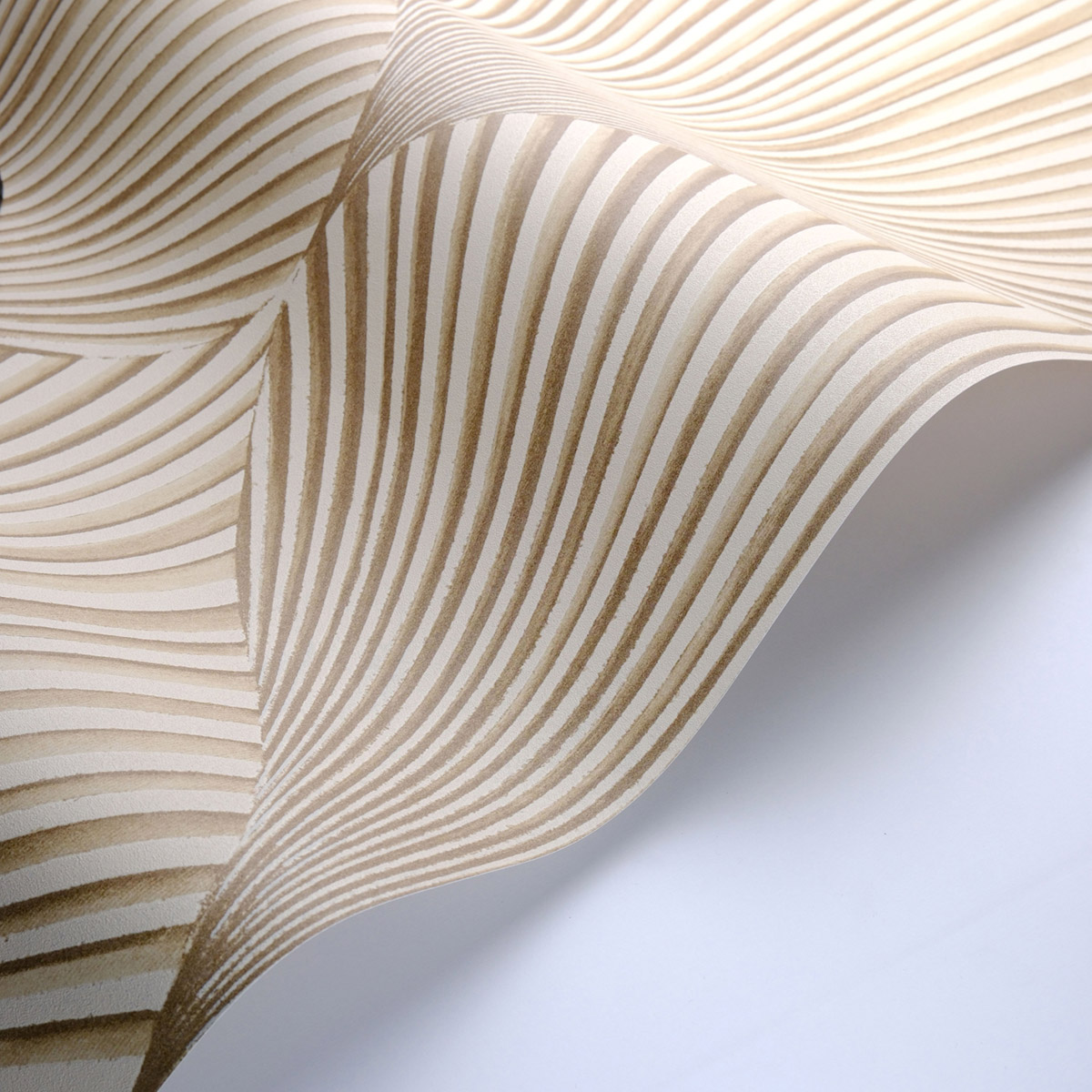 Papier peint Feuille Coquillage Semiramis beige sable - Babylone de Casadéco AMB5| Réf. BBLN89761423