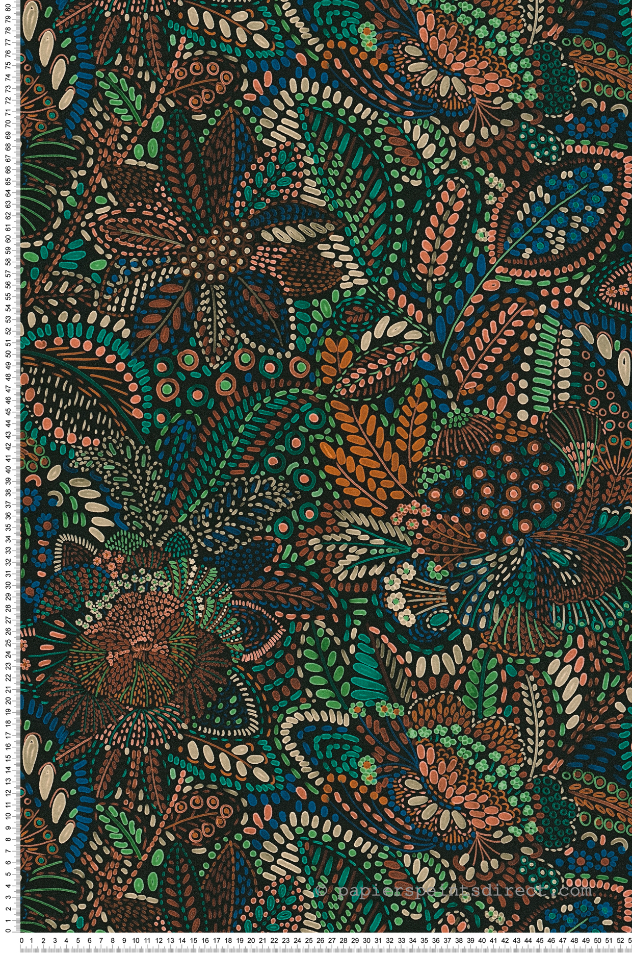 Papier peint Végétaux Mosaica multicolore - Cuba 2 d'A.S. Création | Réf. AS-780252
