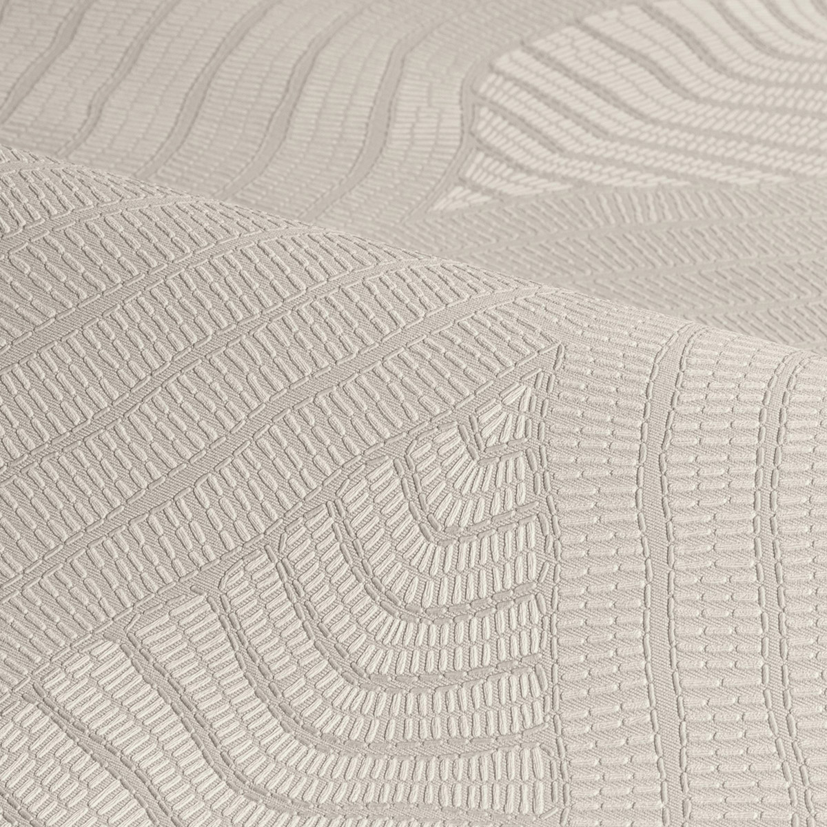 Papier peint Feuille Brodelia craie - Broderies de Casamance | Réf. CAS-76993466