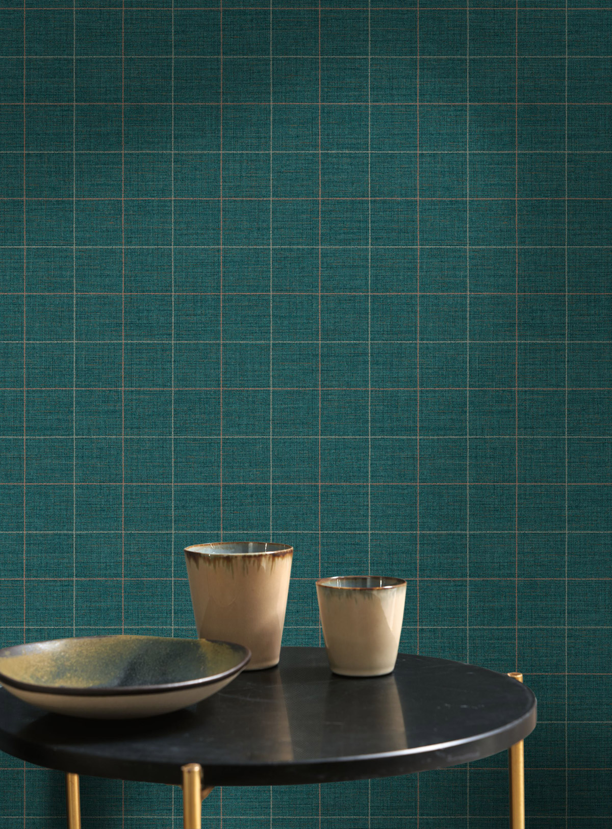 Papier peint Carreaux Scandinave Liam émeraude - Carnaby Street de Casadéco | Réf. CARN200518820