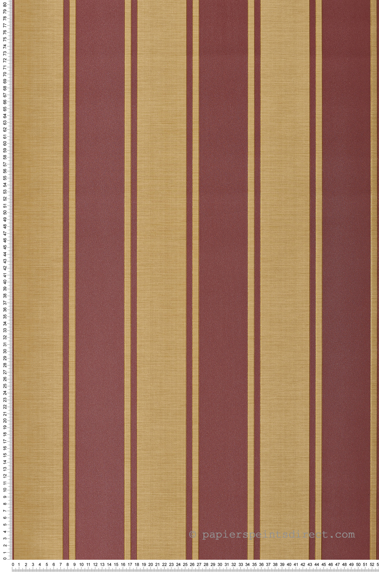 Papier peint Rayure Baroque rouge et doré - San Marco de Montecolino | Réf. MC-23678