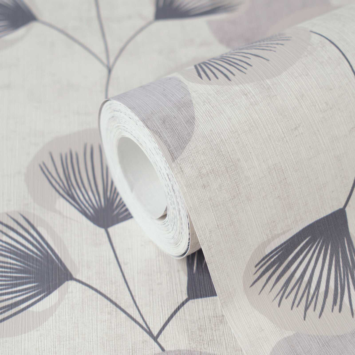 Papier peint Végétal Rétro Aster gris lavande - Nordic Feeling d'A.S. Création ZOOM | Réf. AS-791512