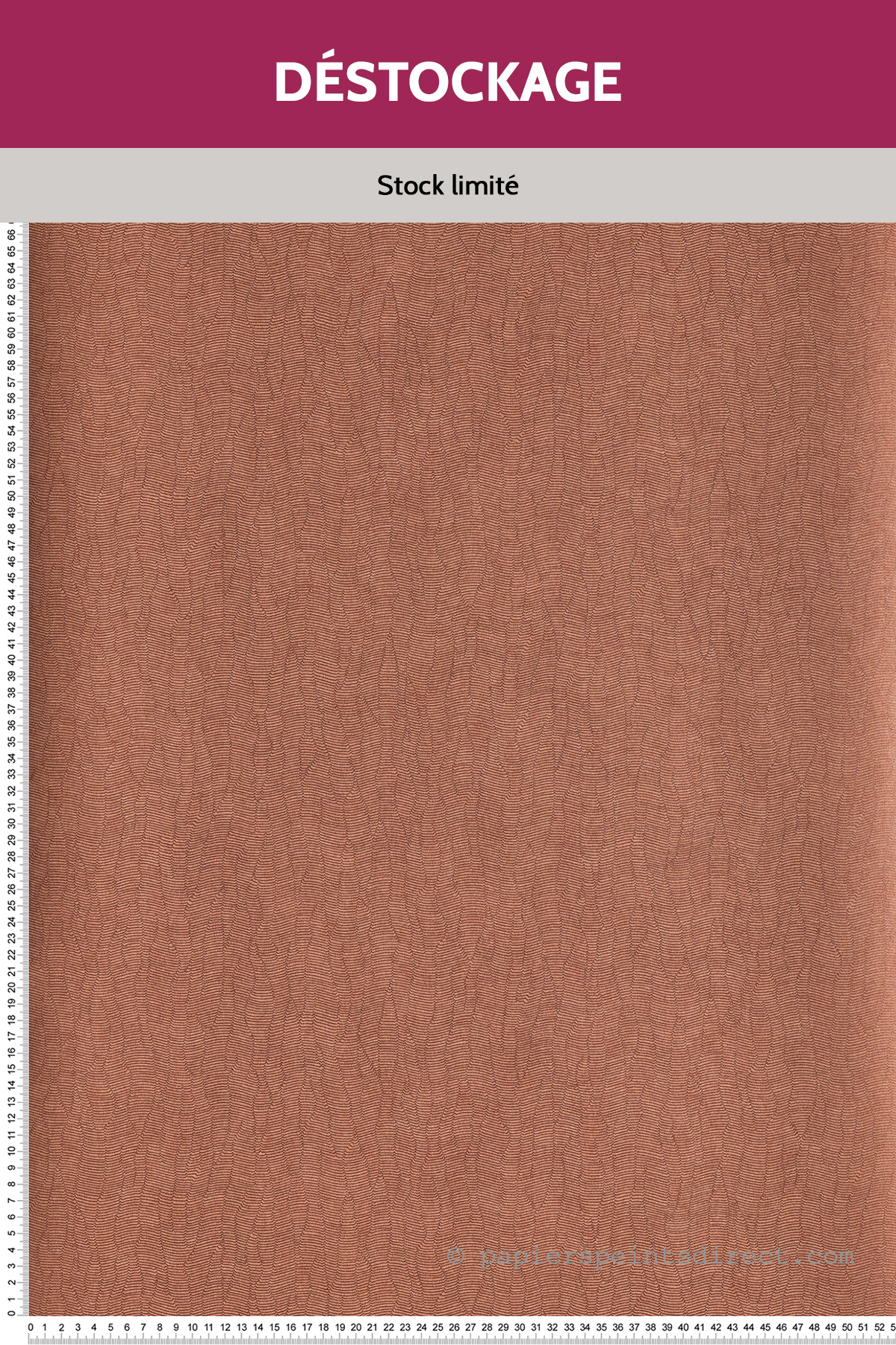 Papier peint Destockage - Faux uni Gallant terracotta clair - Blossom de Casamance