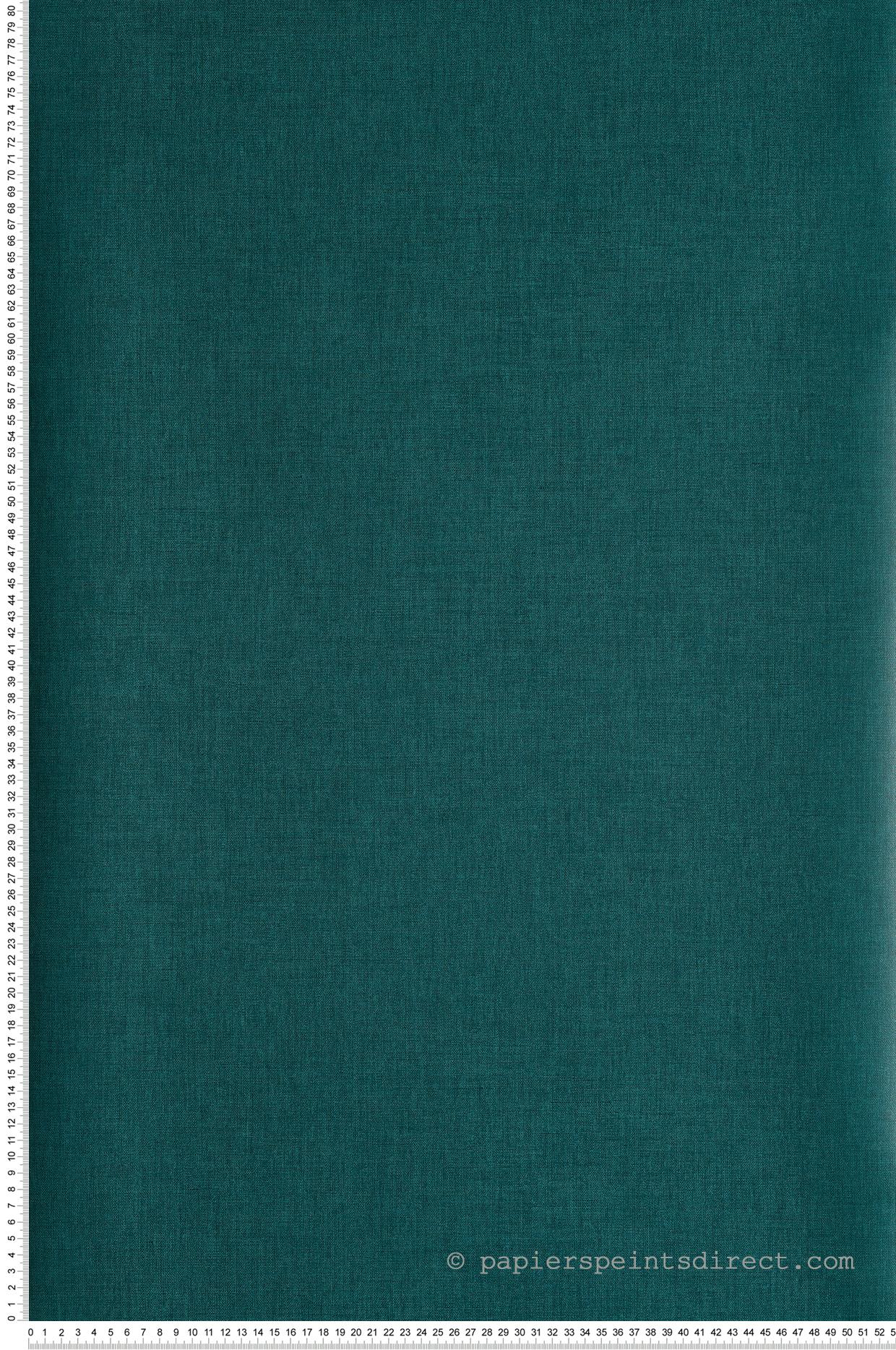 Papier peint Uni Lin vert émeraude - L'Epopée de Casélio | Réf. EPO100607812