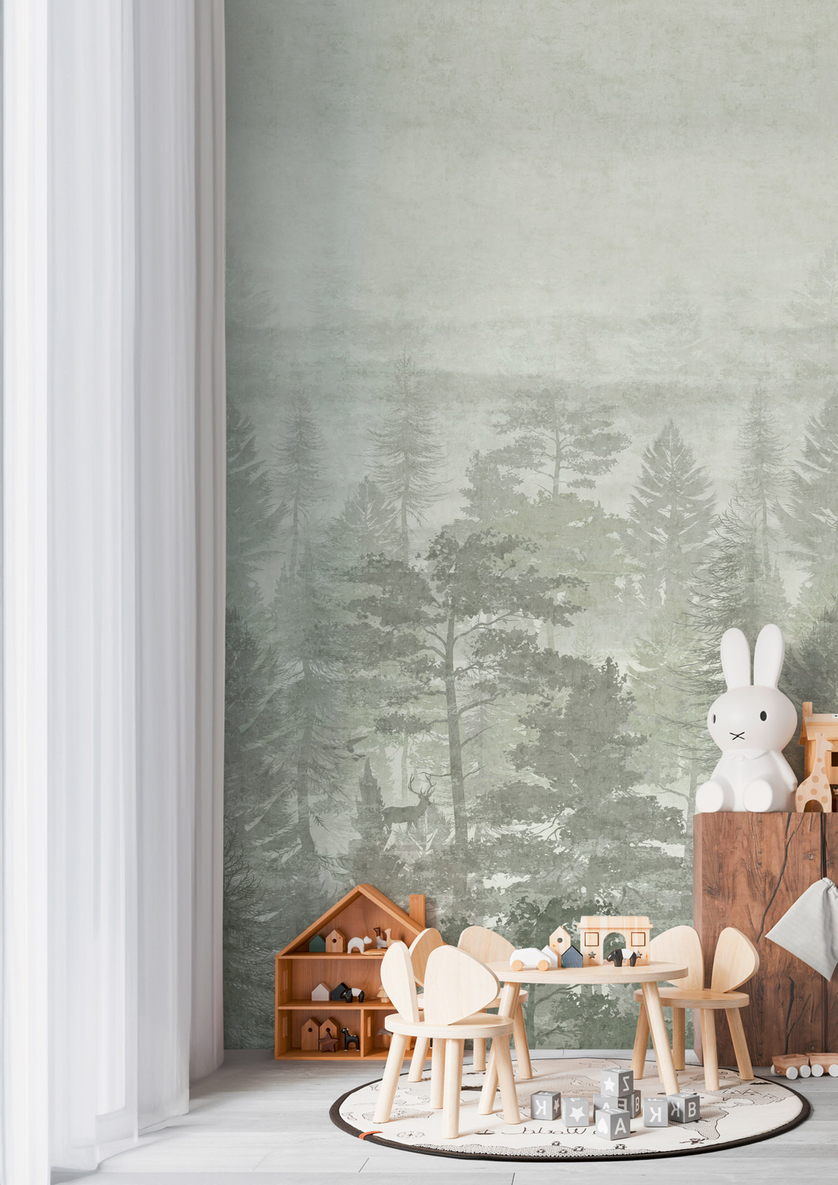 Papier peint panoramique Forêt Intense vert - Lilly & Luis d'A.S. Création AMB2 | Réf. AS-770691