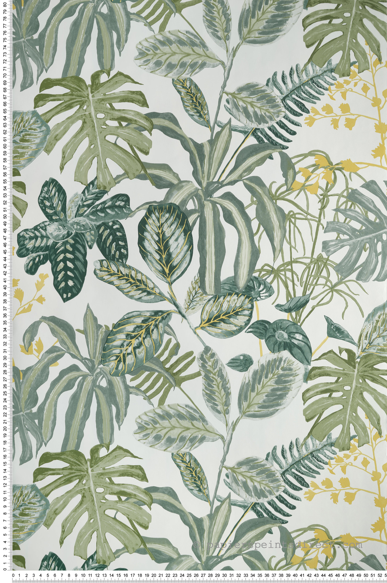 Papier peint Tropical Manaus vert jaune - Green & Co de Casélio | Réf. GCO103897067
