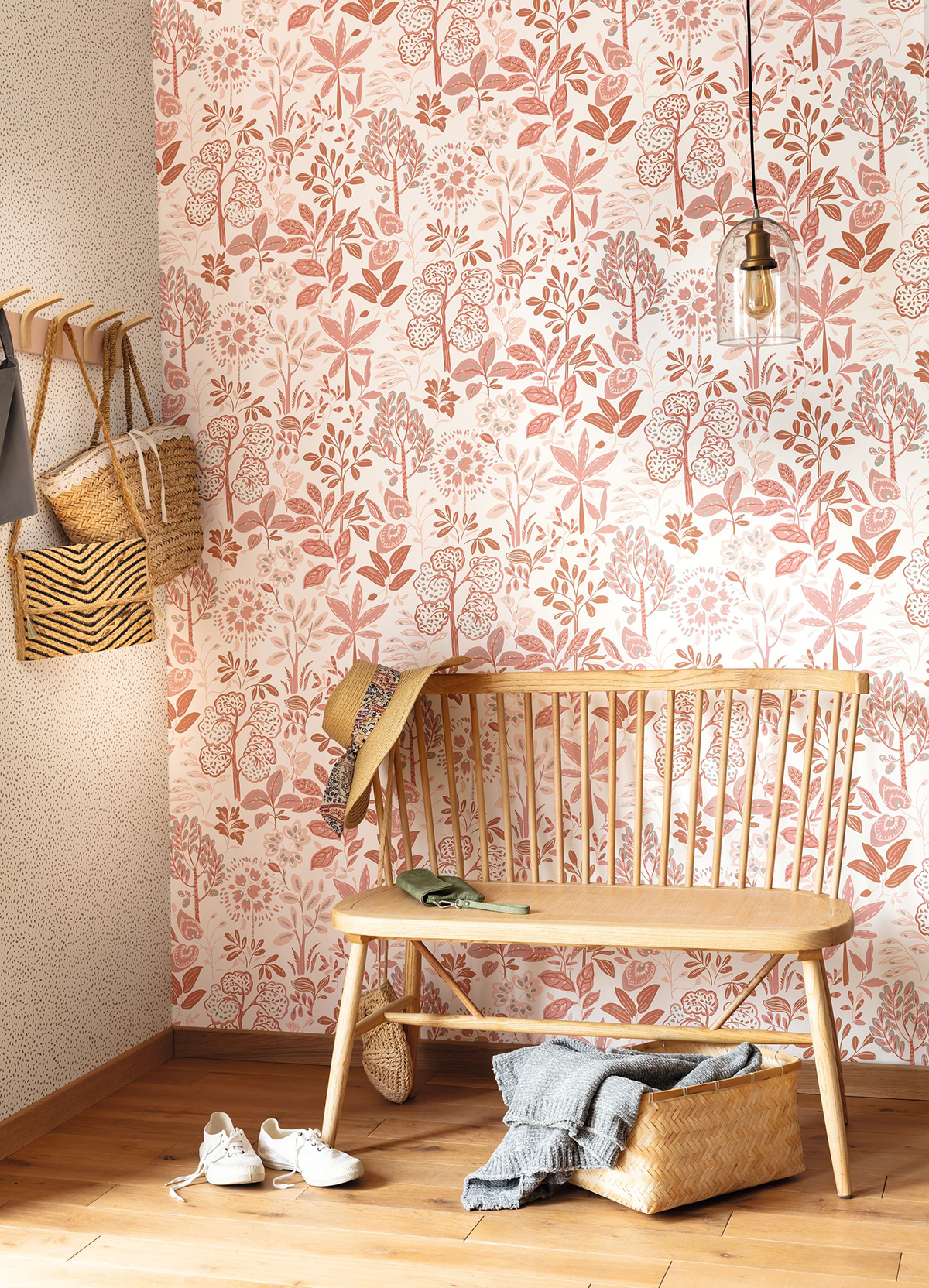 Papier peint Pois Ines blanc doré - Essentiel de Casélio AMB2 | Réf. ETL103131020