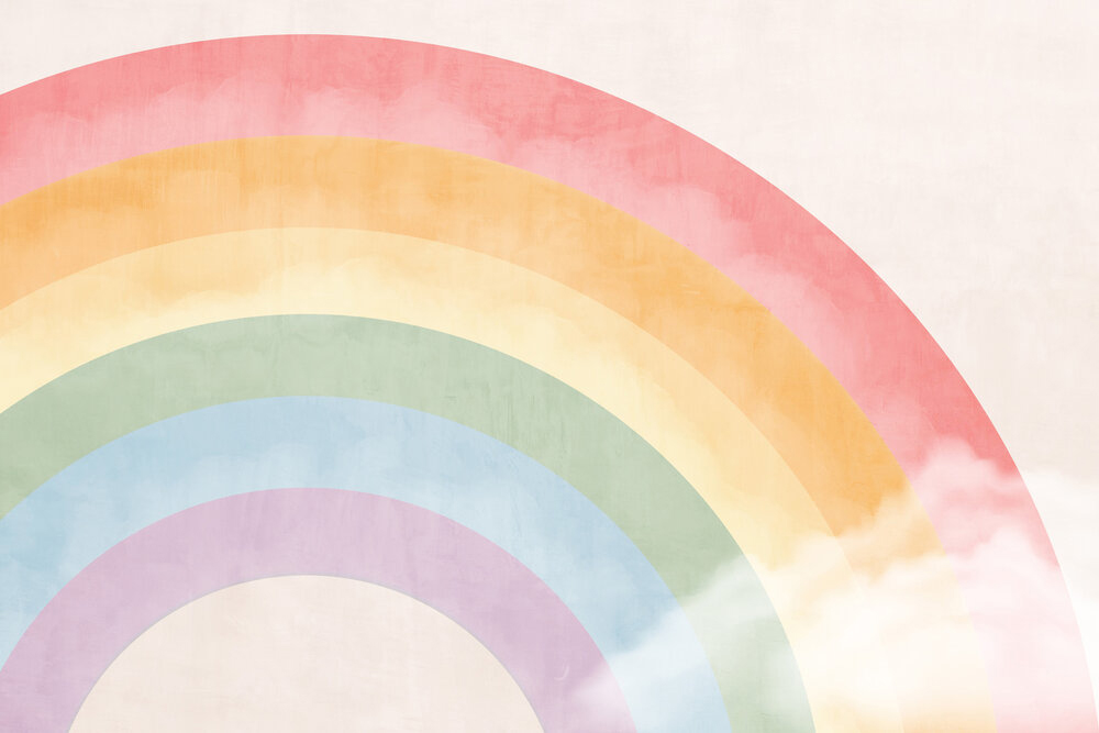 Papier peint panoramique Arc-en-ciel Aquarelle - Wall Love d'A.S. Création | Réf. DD129595