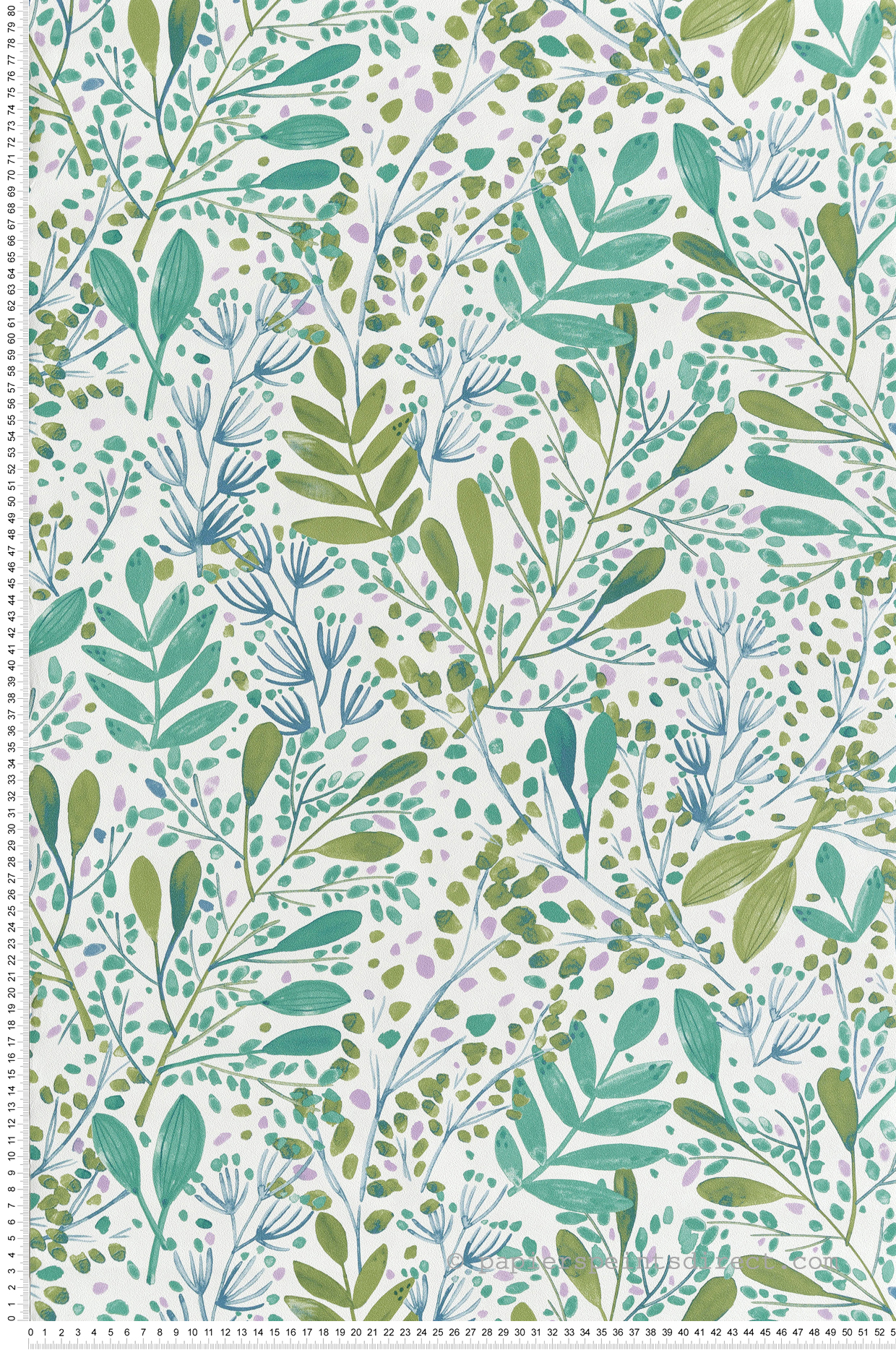 Papier peint Feuilles Joy vert mauve - Green Life 2 de Casélio | Réf. GNL2101690746