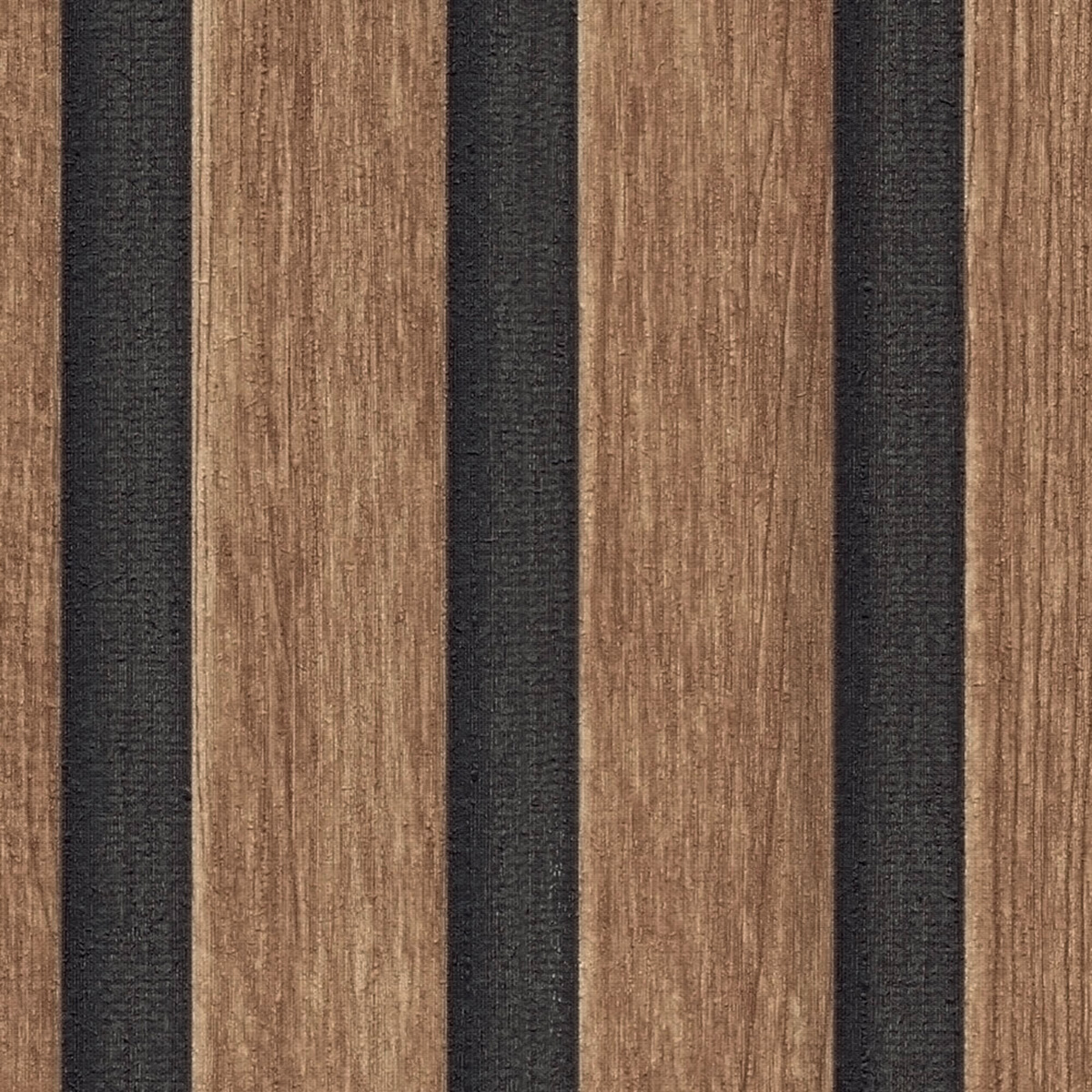 Papier peint Tasseaux Bois Chêne noir marron - Pintwalls 2 d'A.S. Création ZOOM | Réf. AS-391098