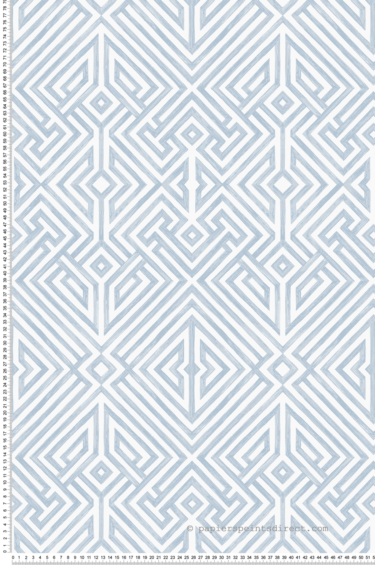 Papier peint Treillis Géométrique Lyon bleu - Delicatesse de Lutèce | Réf. LTC-FD26847