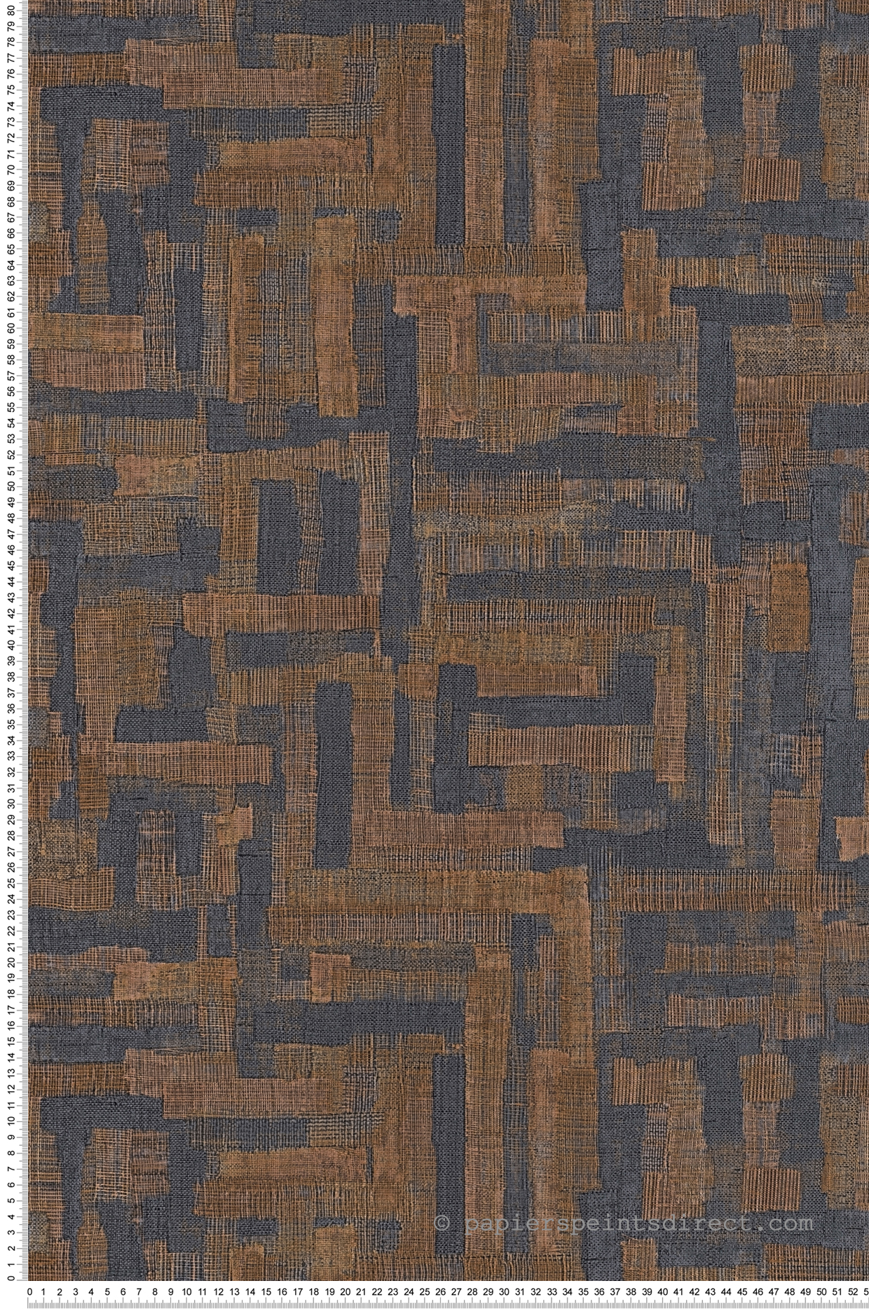 Papier peint Géométrie Ethnique bleu nuit caramel - Metropolitan Stories 4 Hot Spots d'A.S. Création | Réf. AS-782043