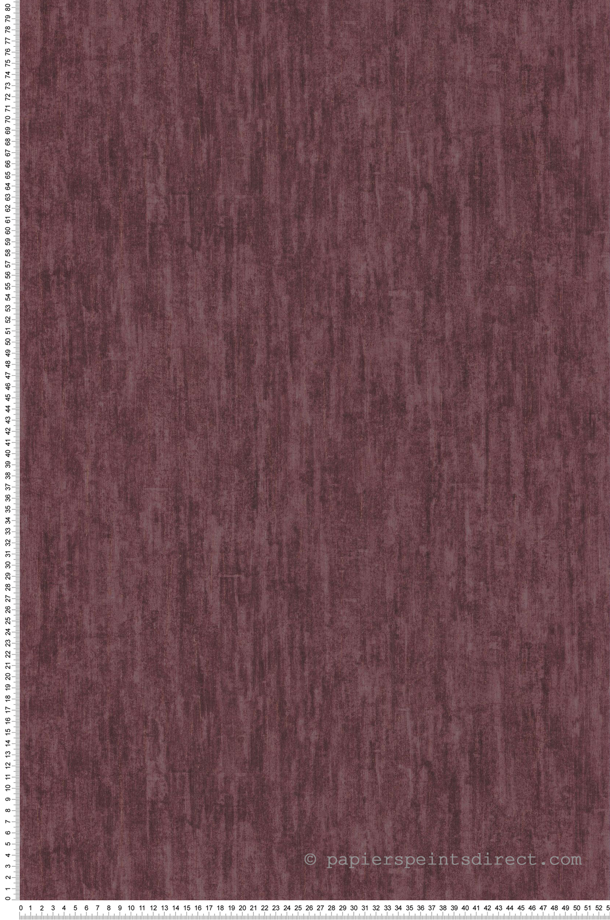 Papier peint faux uni Madera Aubergine - Cuba de Casadéco | Réf. CBBA84365522