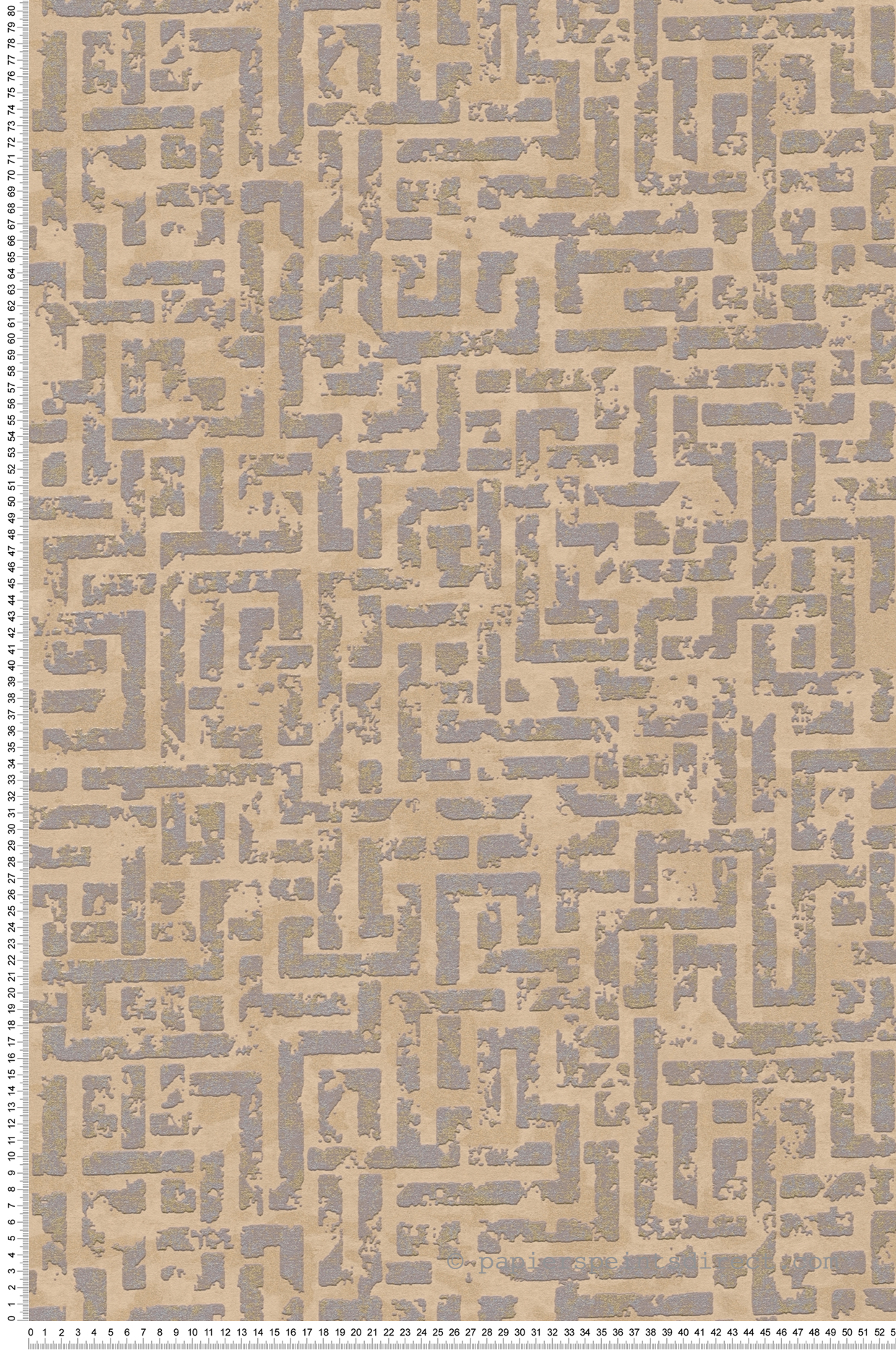 Papier peint Graphique Effet Vieilli beige et argenté - My Home My Spa d'A.S. Création | Réf. SP15860