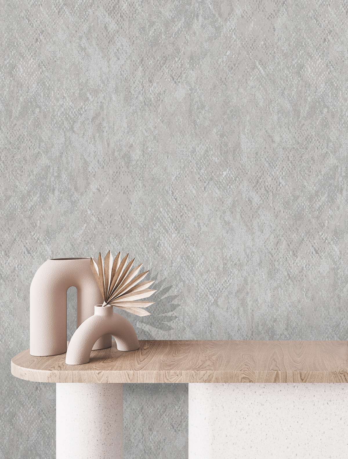 Papier Peint Faux Uni Python gris doré - Nomade d'Ugépa | Réf. UGP-M33409