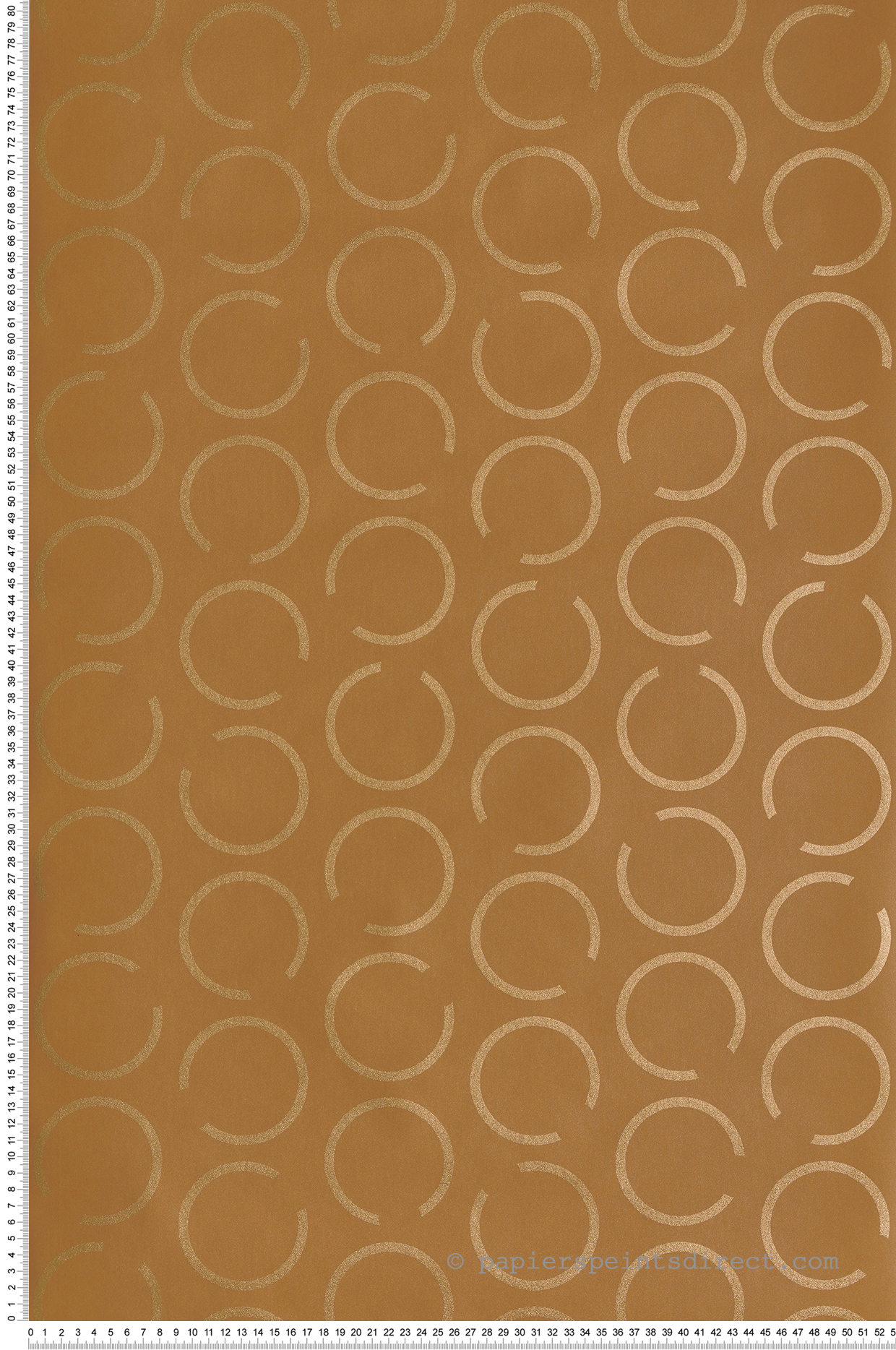 Papier peint Demi Cercle Design Around the Clock camel et doré - Around de Casélio | Réf. ARN102902024