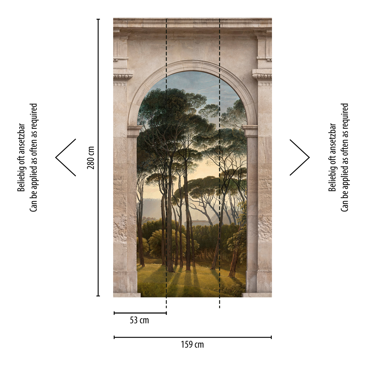 Papier peint panoramique Arches sur Pinède - The Wall d'A.S. Création | Réf. AS-382491