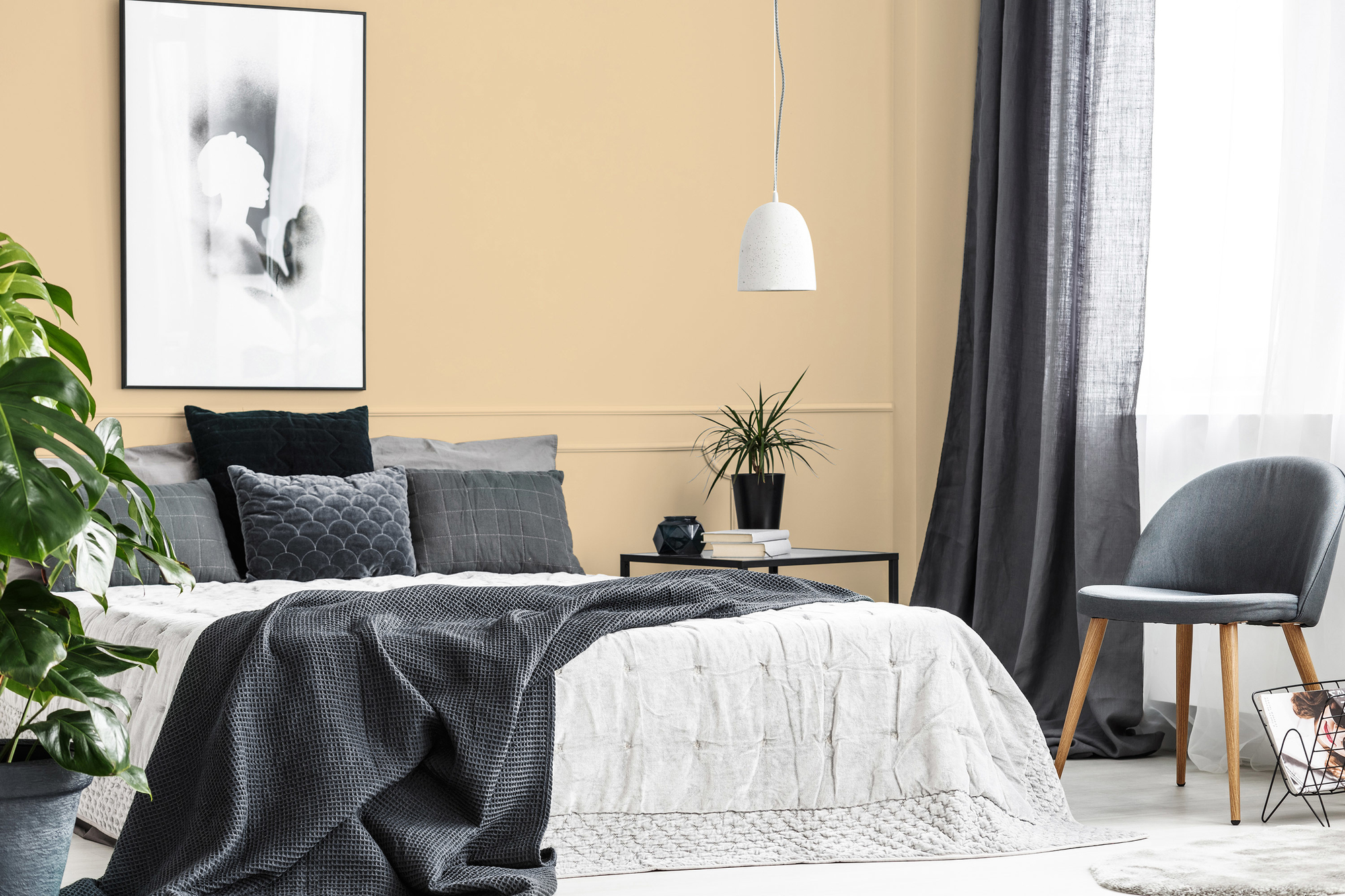 Image d'un pot de 1 litre de peinture Puro beige smooth saffron - c8009