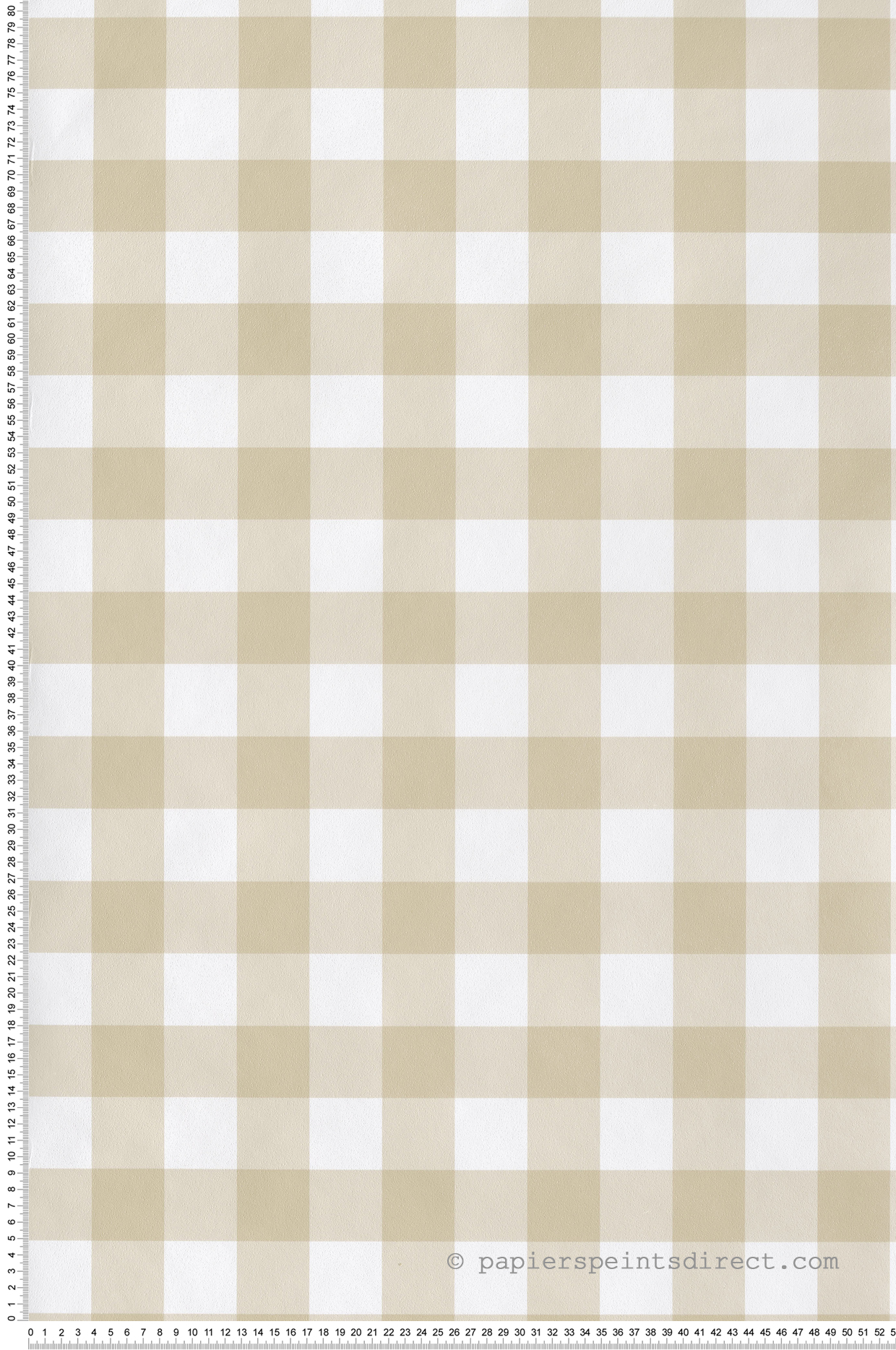 Papier peint Vichy Carreaux beige blanc - My Little Cottage de Montecolino | Réf. MC-M12377