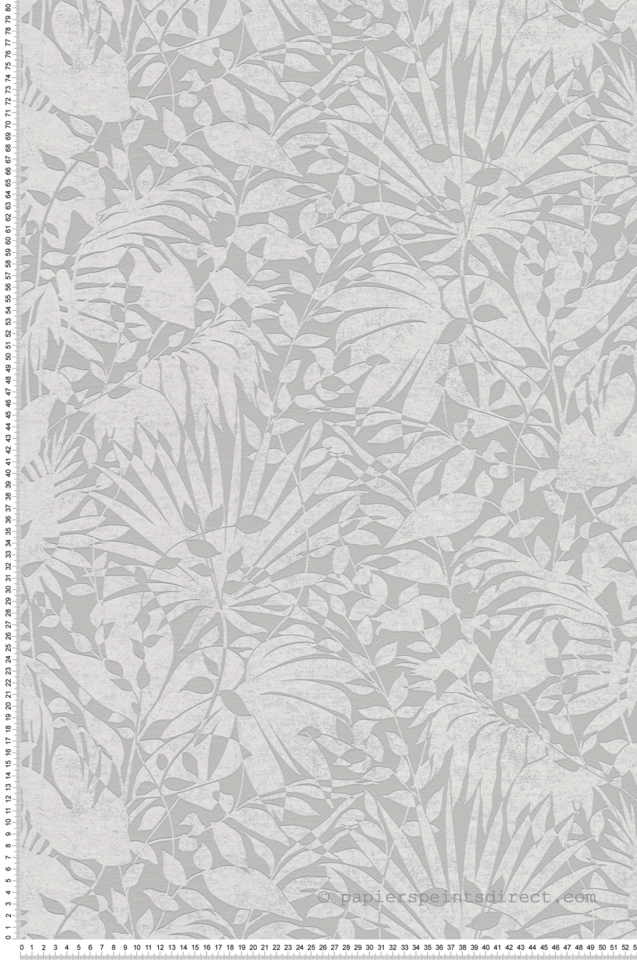 Papier peint Jungle Leaves gris clair argenté - The BOS d'A.S. Création | Réf. AS-388312