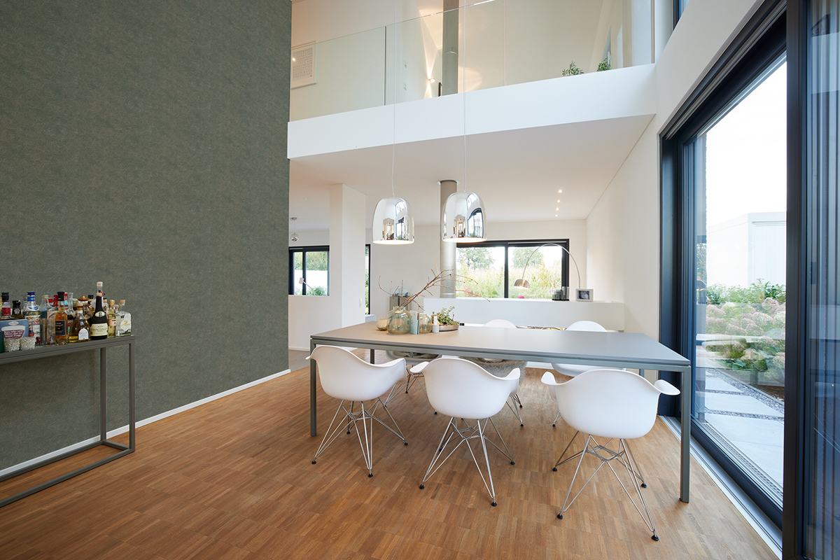 Papier peint Géométrique Hexagone vert et irisé - My Home My Spa d'A.S. Création | AMB Réf. SP15875