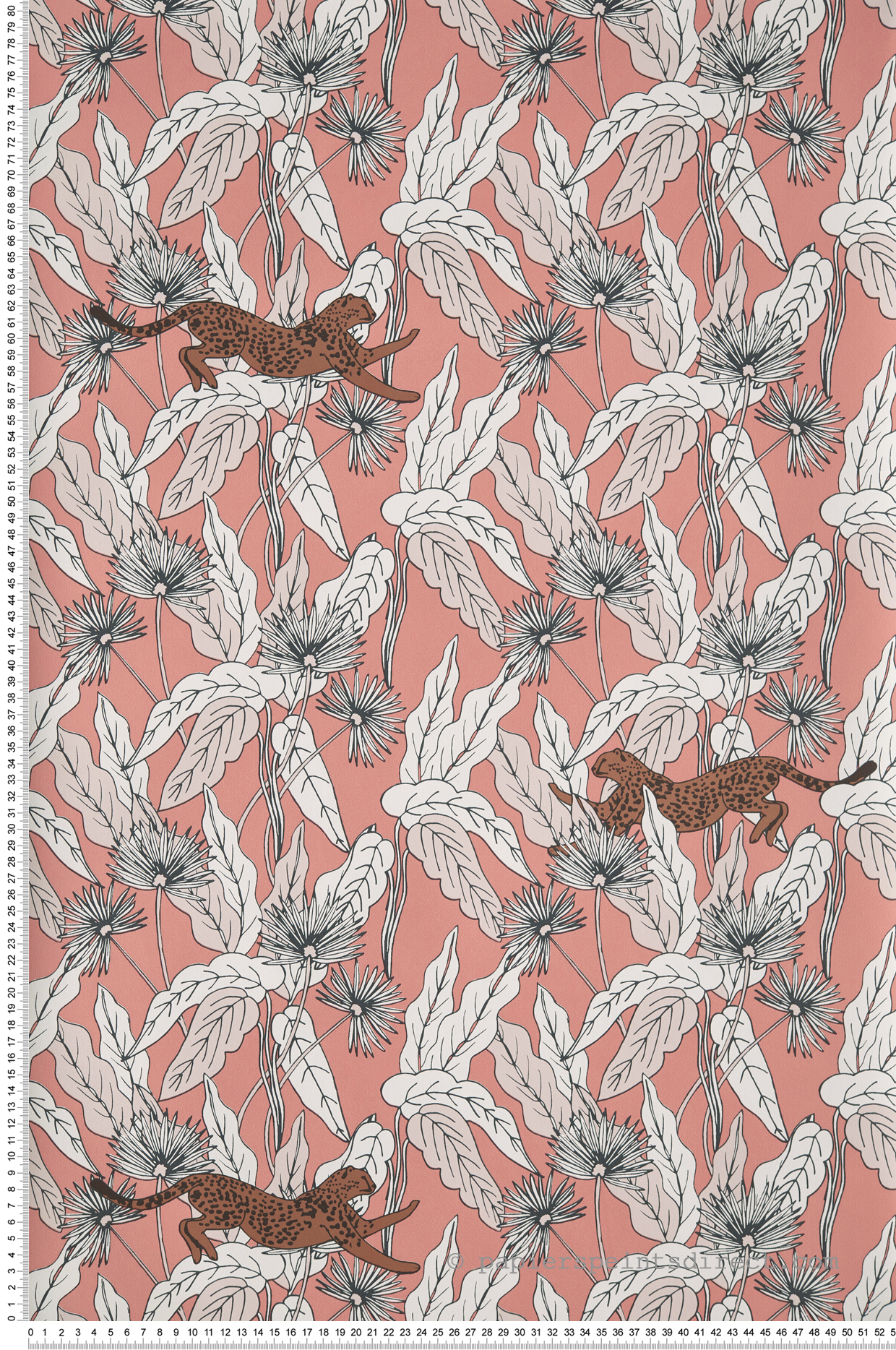 Papier peint Léopard Fantasy World rose pêche - The Place to Bed de Casélio | Réf. PTB101774001
