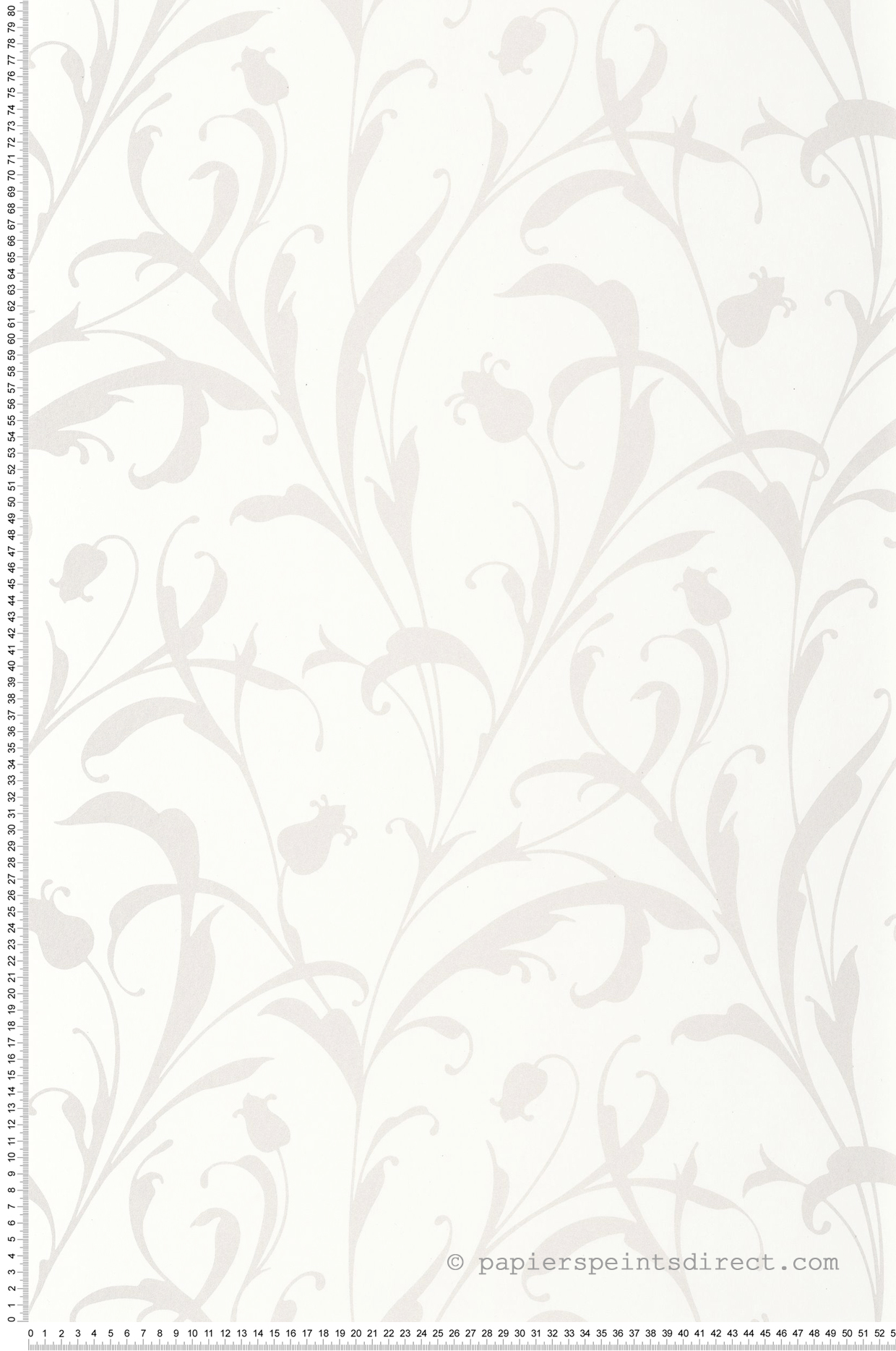 Papier peint Feuillages Arabesques Opaline beige nacré - Elixir de Casadéco | Réf. EXIR202000245