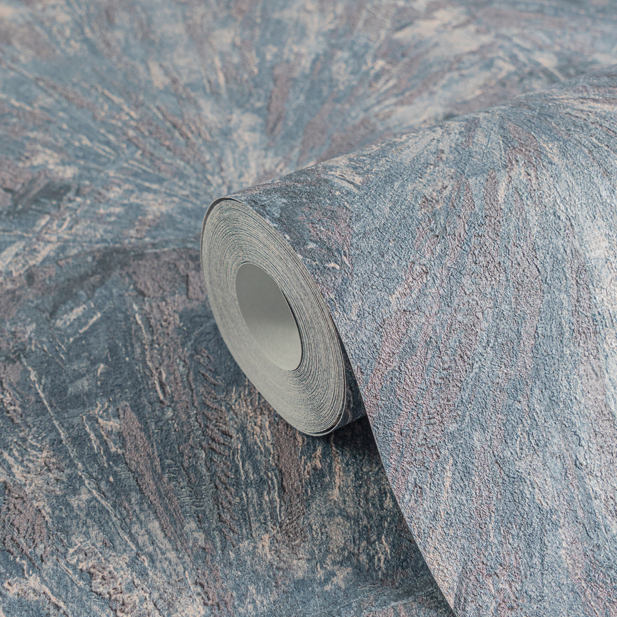 Papier peint Palme Éventail bleu jean - Metropolitan Stories 4 Hot Spots d'A.S. Création AMB5| Réf. AS-781985