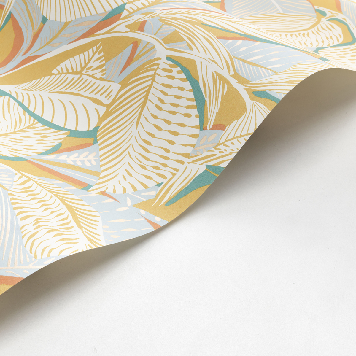 Papier peint Feuillage Riviera jaune citron - Méditerranée de Casadéco AMBV | Réf. MEDI87412679