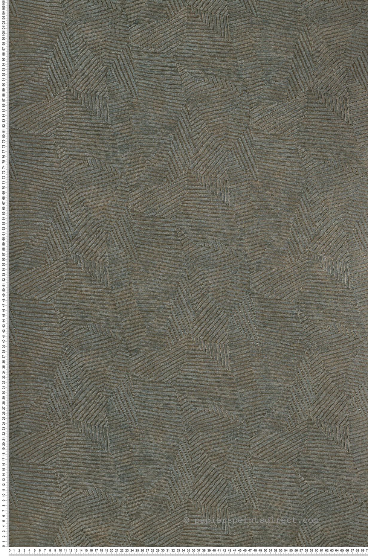 Papier peint Faux Uni Soroa vert impérial - Végétal de Casamance | Réf. CAS-74091078