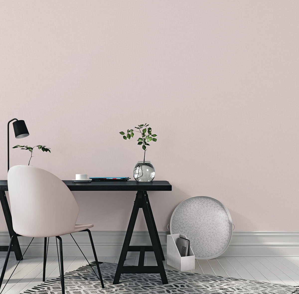 Papier peint Uni Toilé vieux rose  - The Wall Llewelyn-Bowen de Lutèce | Réf. LTC-LB25129
