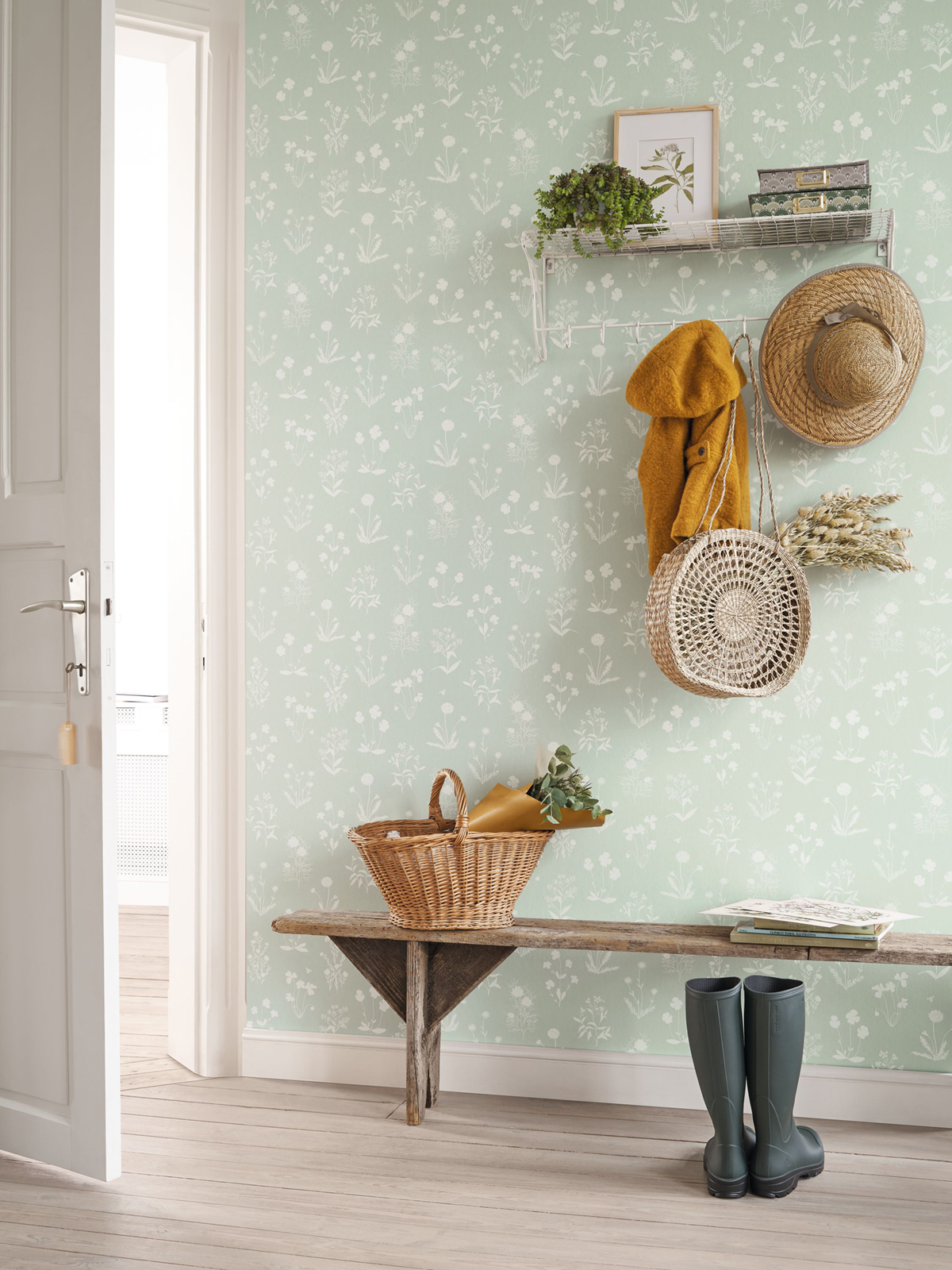 Papier peint Plante Herbier vert d'eau - Gardens de Casadéco | Réf. GADN87627045